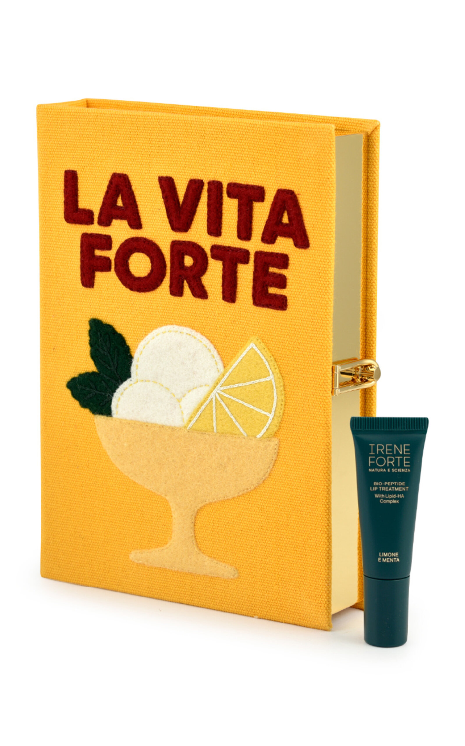 Irene Forte x Olympia Le-Tan “La Vita Forte” Clutch & Bio-Peptide Lip Treatment