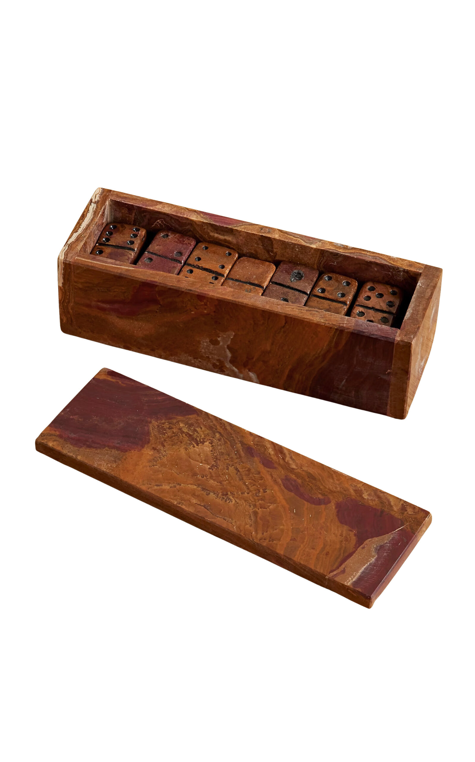 Jia Jia Onyx Domino Set In Brown
