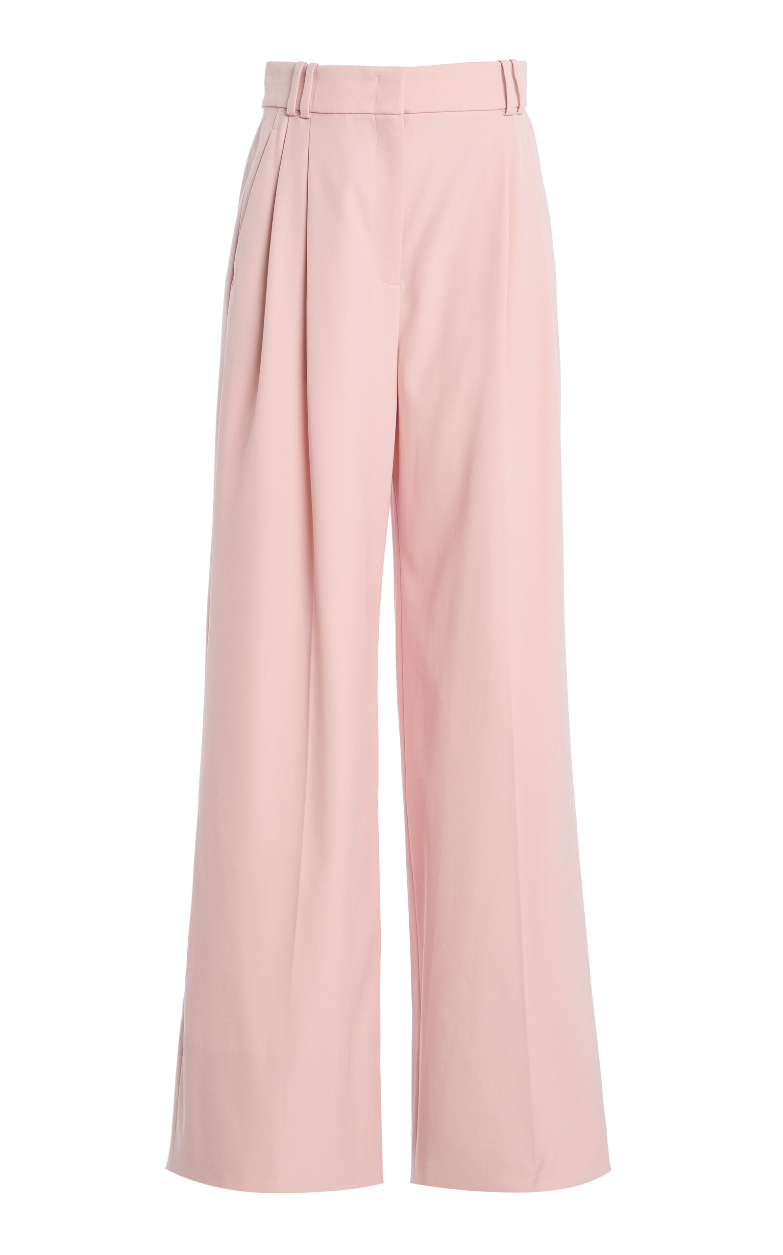 Another Tomorrow Wool Wide-Leg Pants