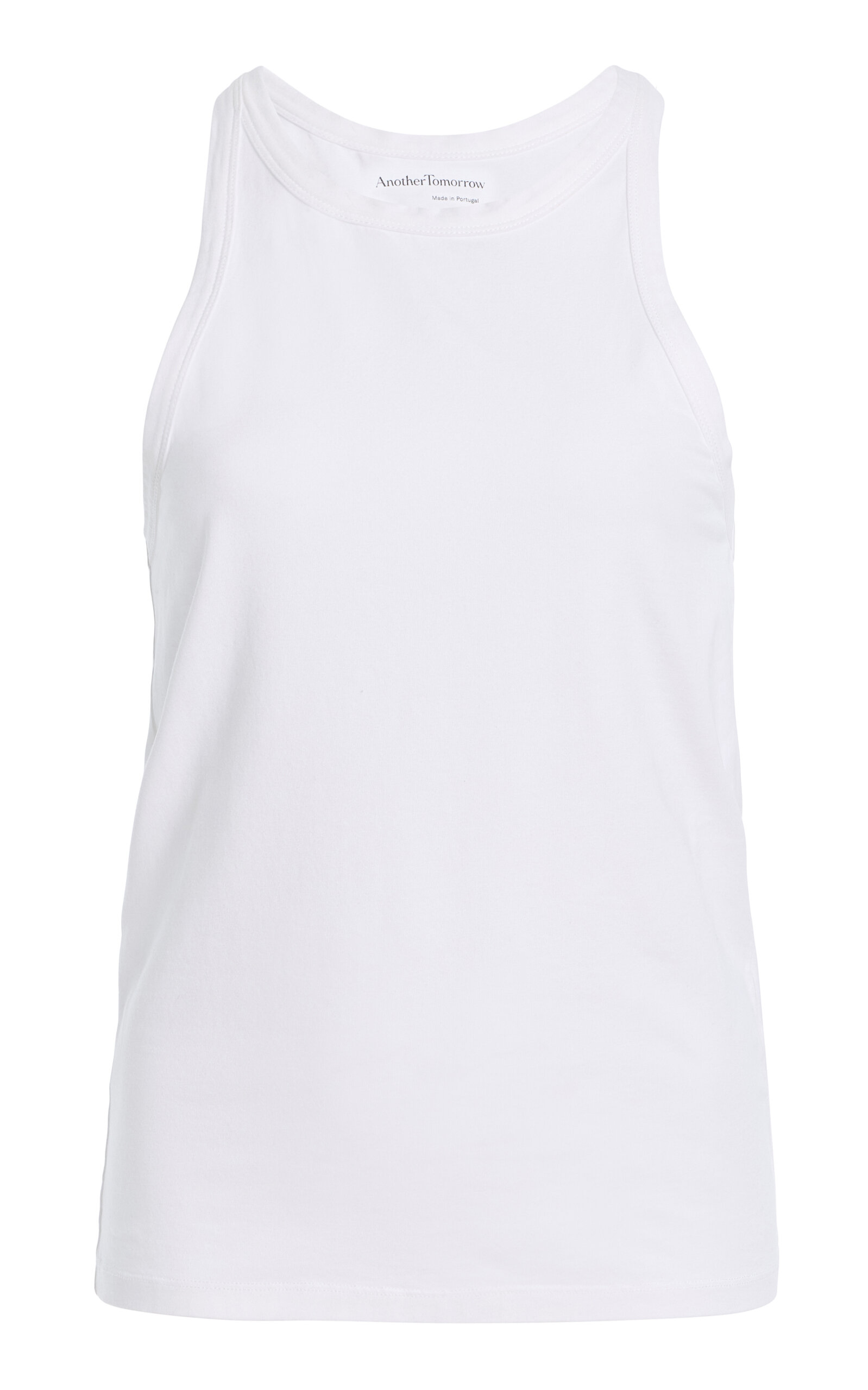 Another Tomorrow Racerback Stretch-Jersey Tank