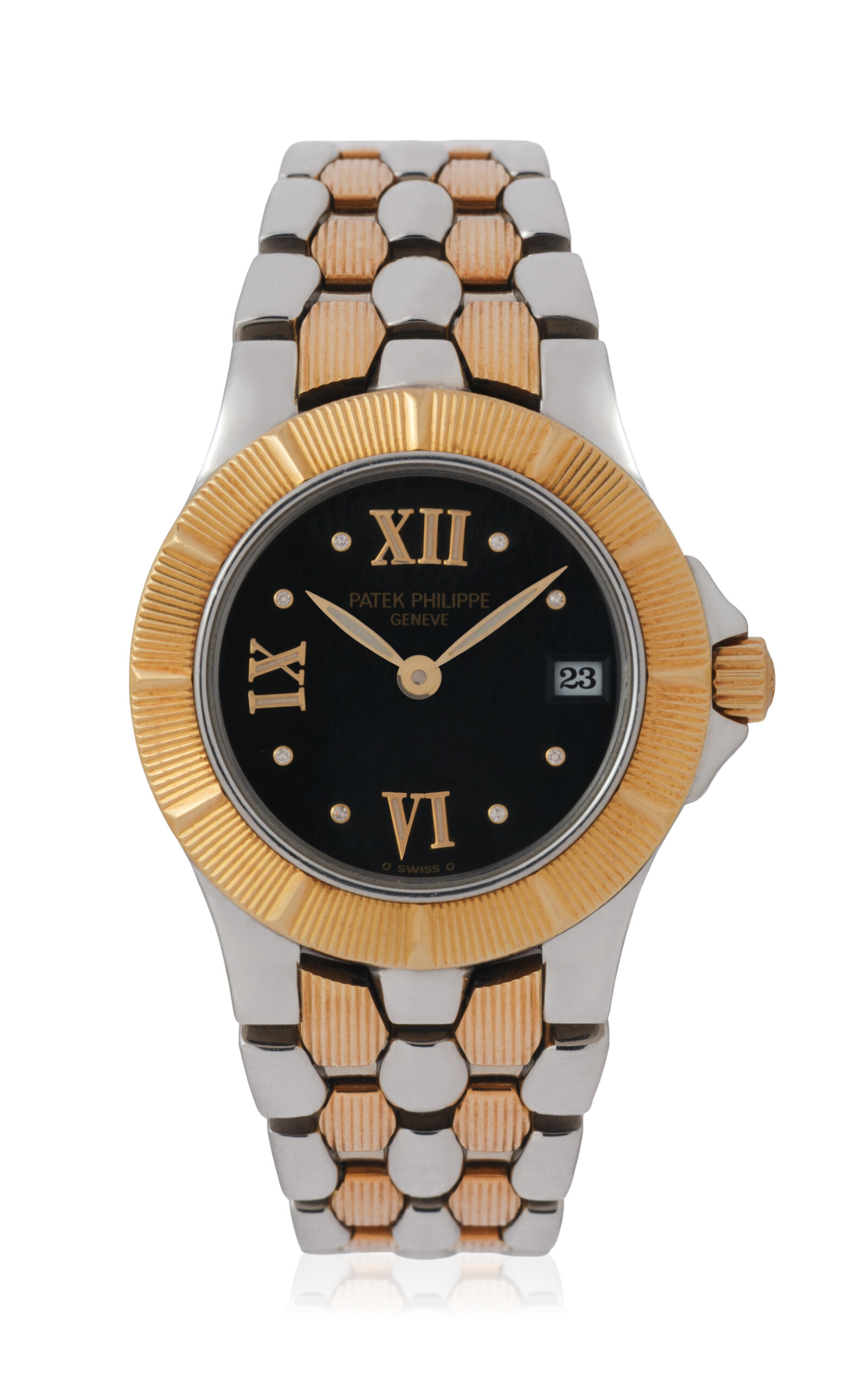 Stephanie Windsor Vintage Patek Philippe Neptune Model 4880/1ja In Gold