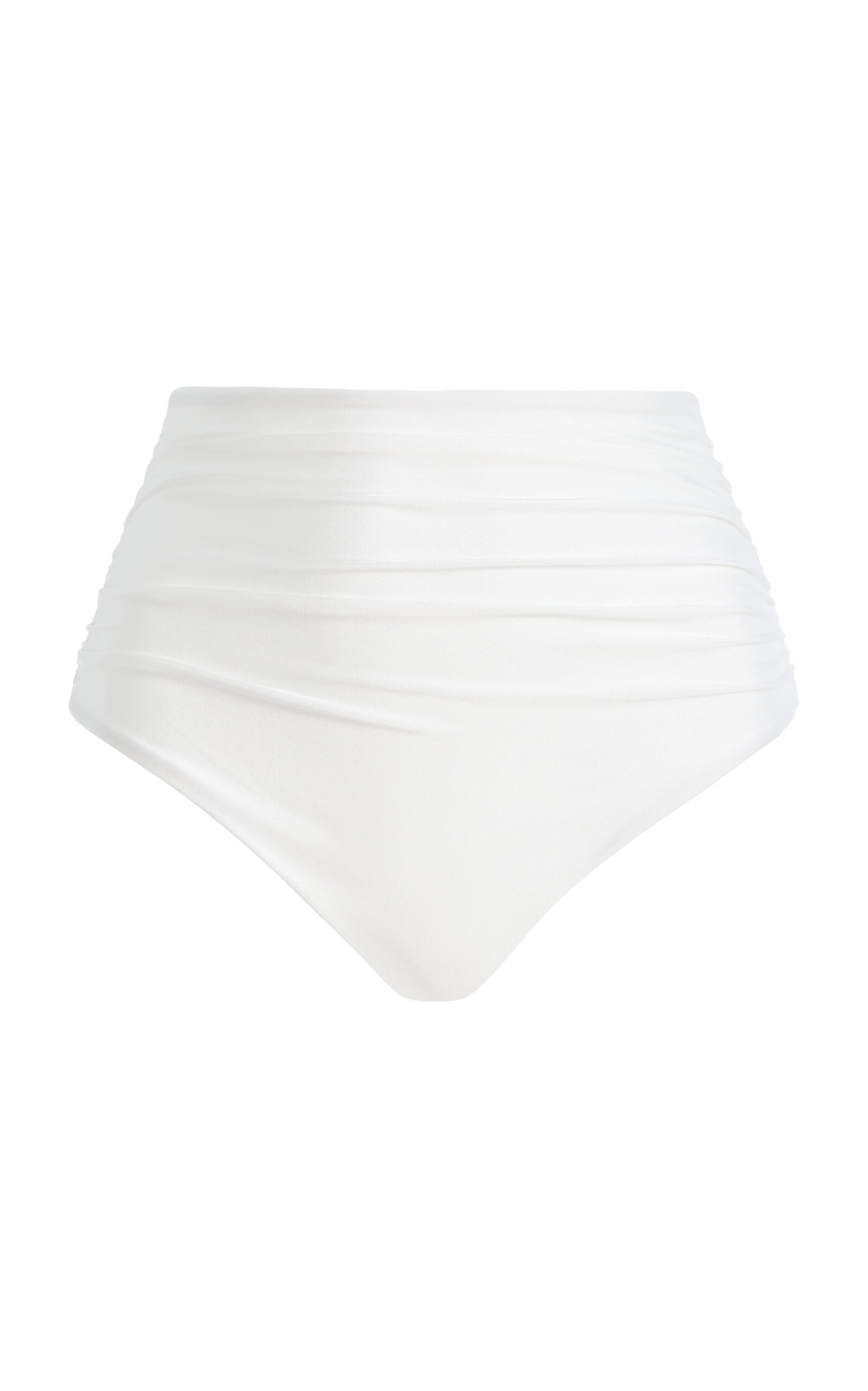 SIMKHAI Teya High-Rise Ruched Bikini Bottoms