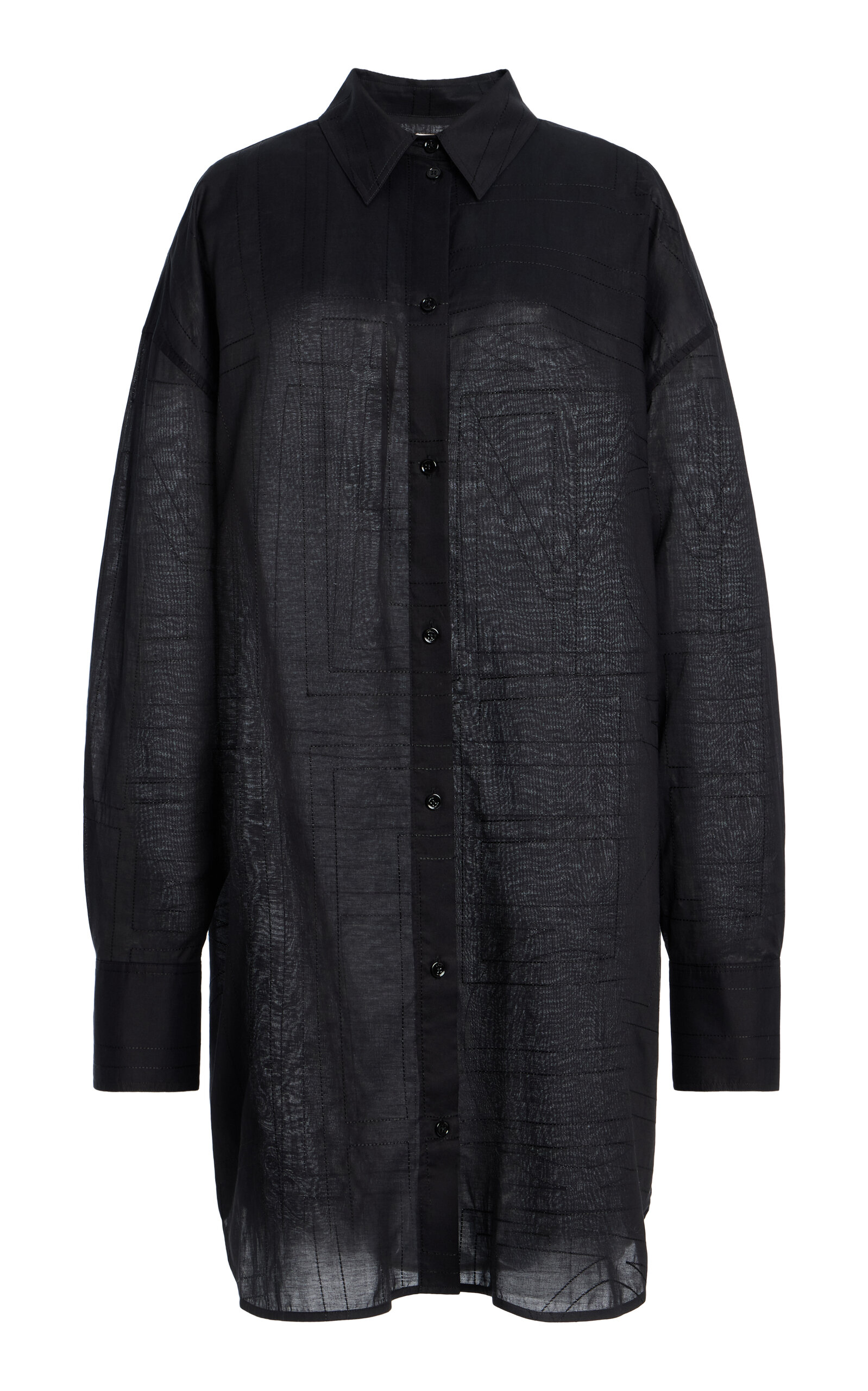 Toteme Long Cotton-Blend Summer Shirt