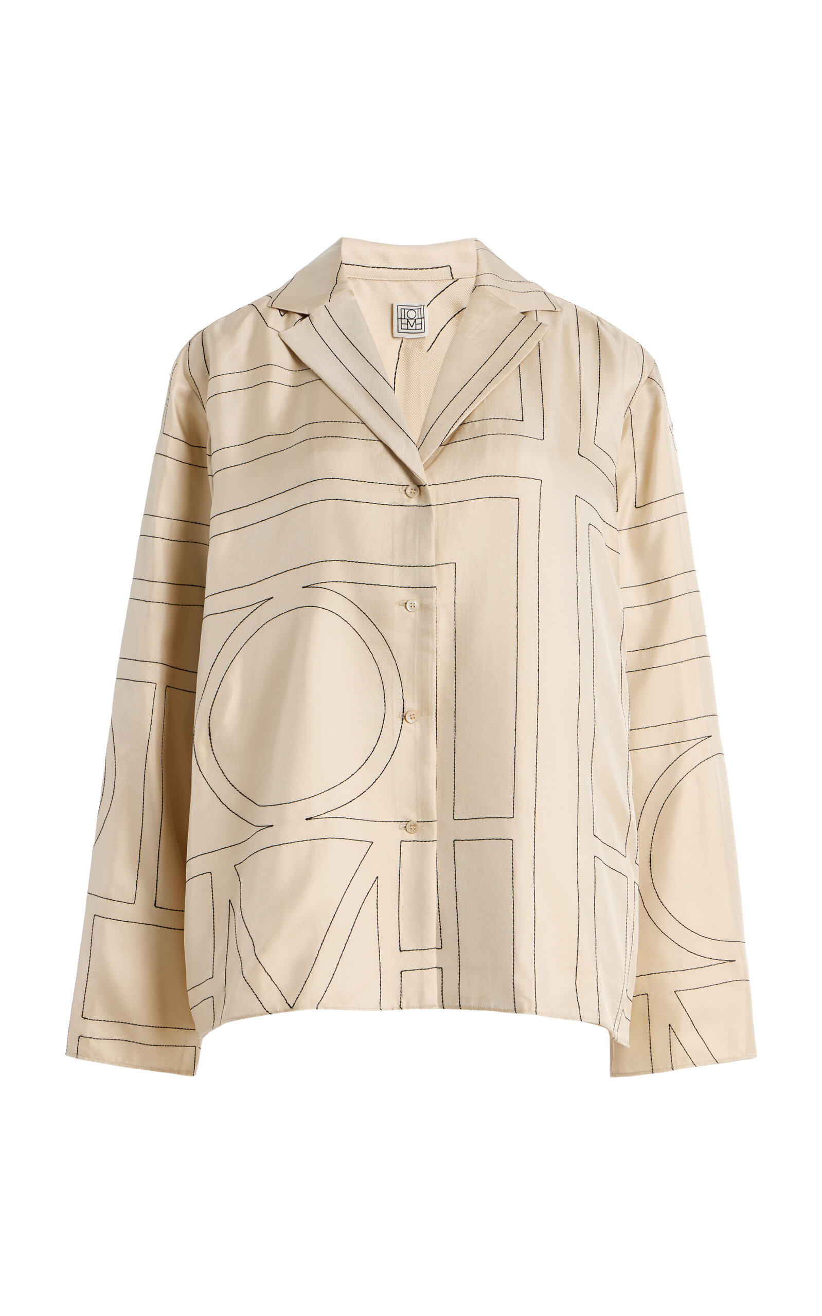 Toteme Classic Embroidered Silk Shirt