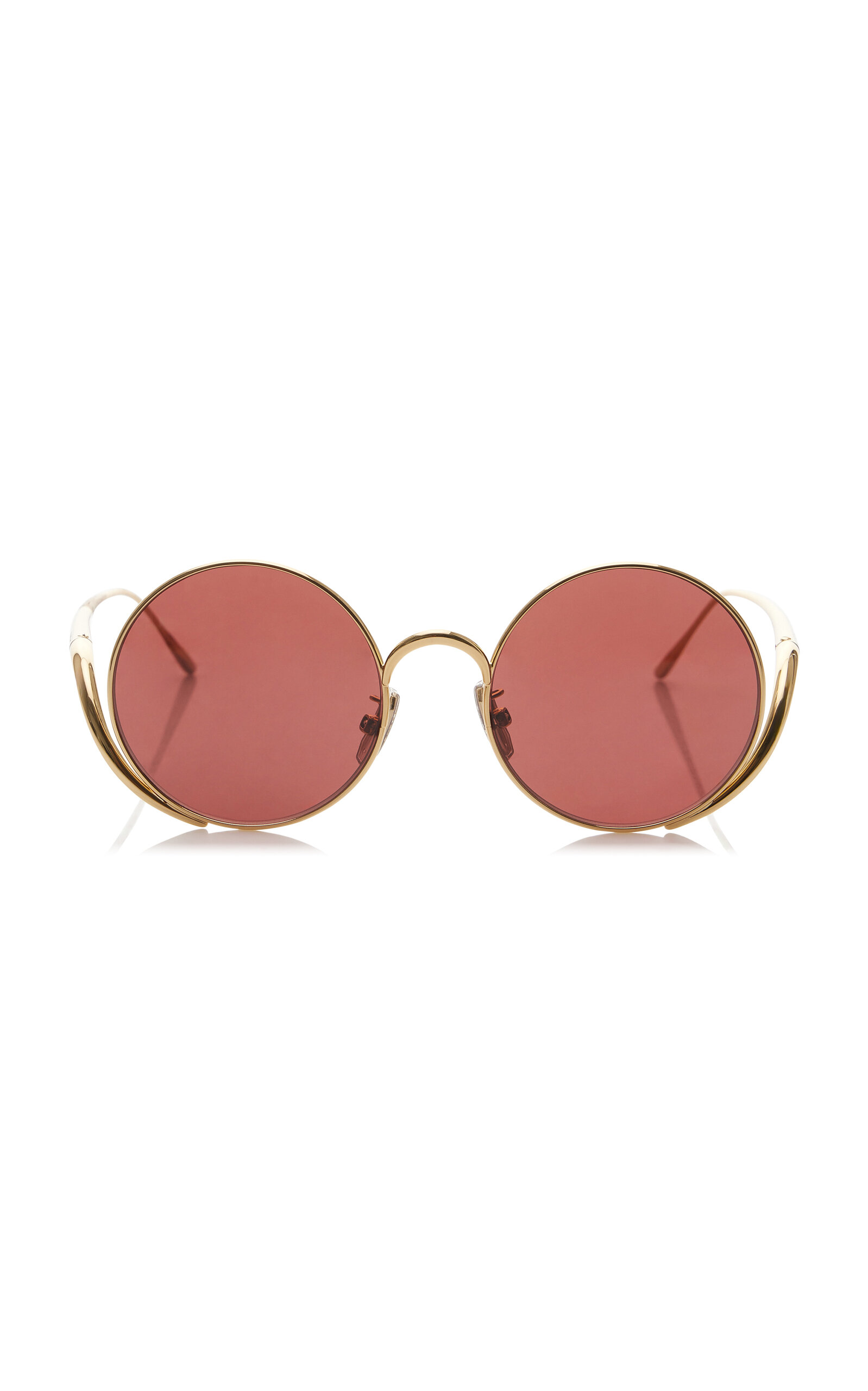 Loewe Island Round-Frame Metal Sunglasses
