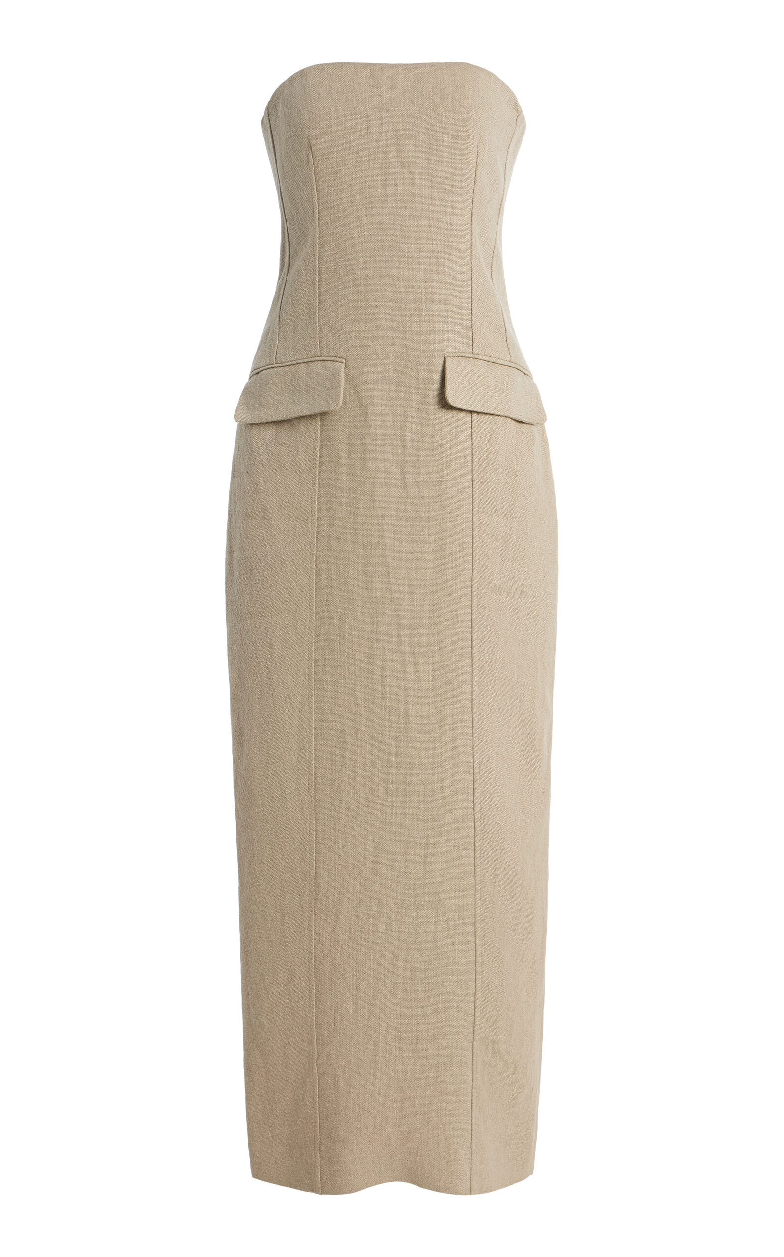 Toteme Tailored Linen Strapless Maxi Dress | Thumbnail 10 Toteme Tailored Linen Strapless Maxi Dress | Thumbnail 10