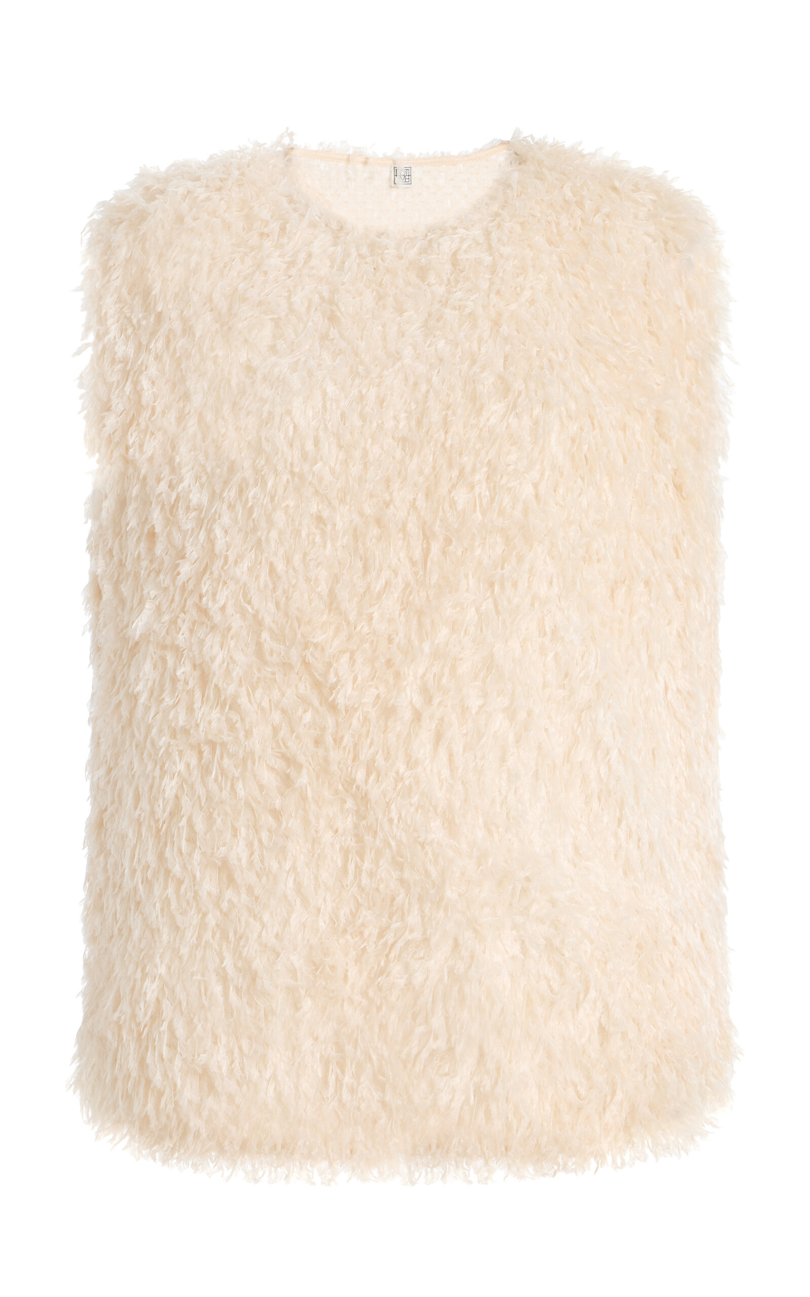 Toteme Feathered-Jersey Sleeveless Top