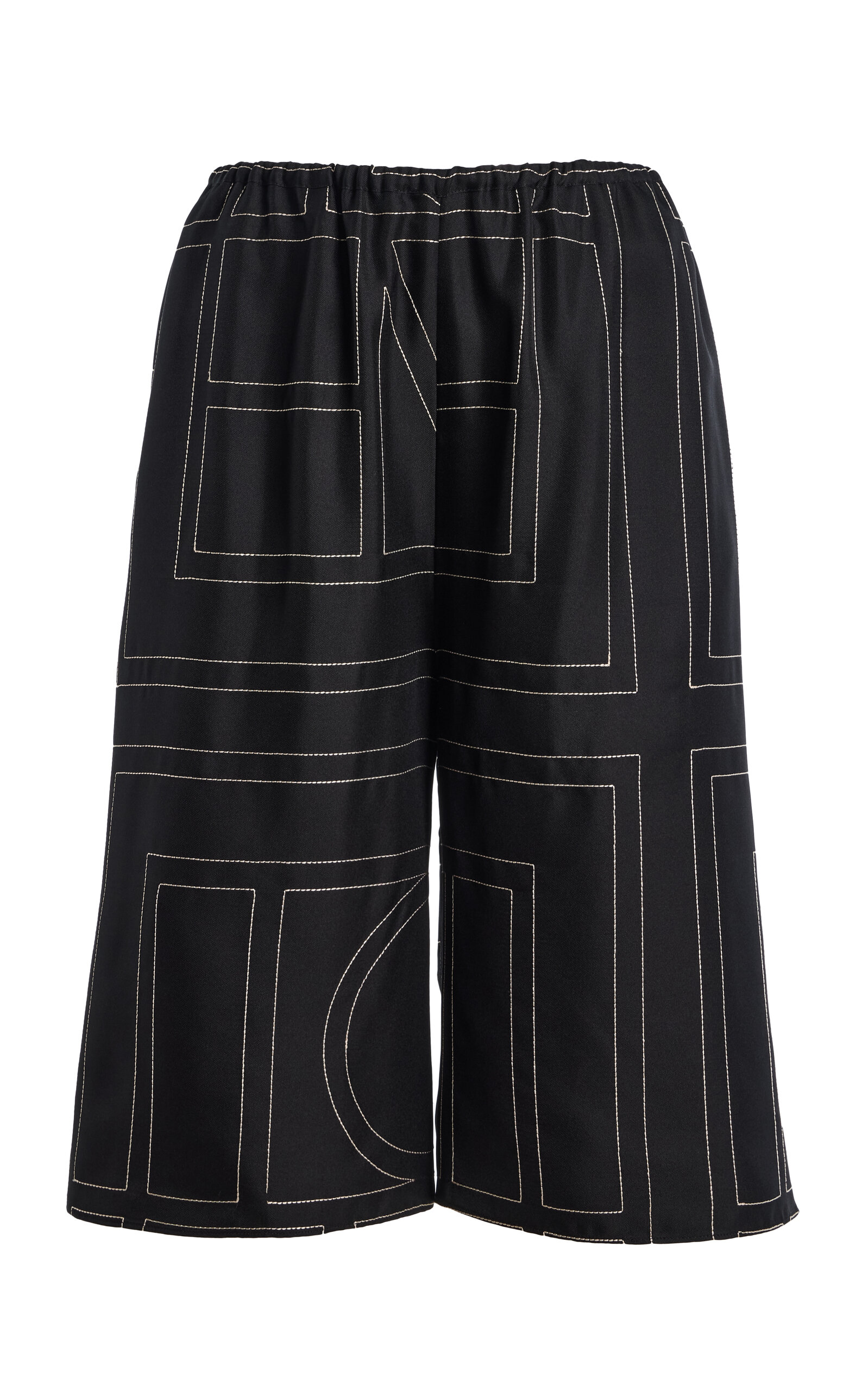 Totême Toteme Monogran Organic Silk Culottes In Multi