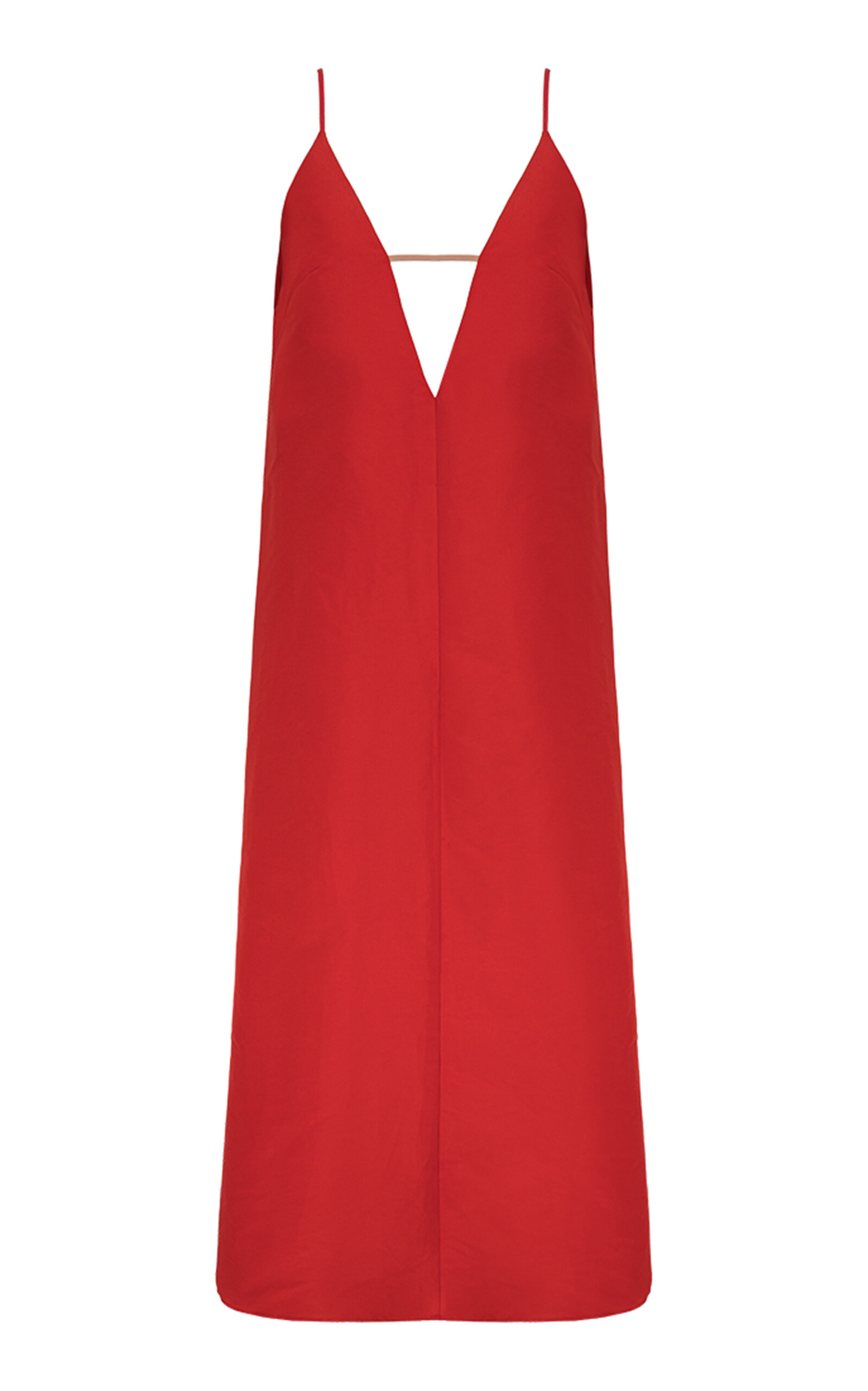 Di Stavnitser Di Plunging Neck Gown In Red