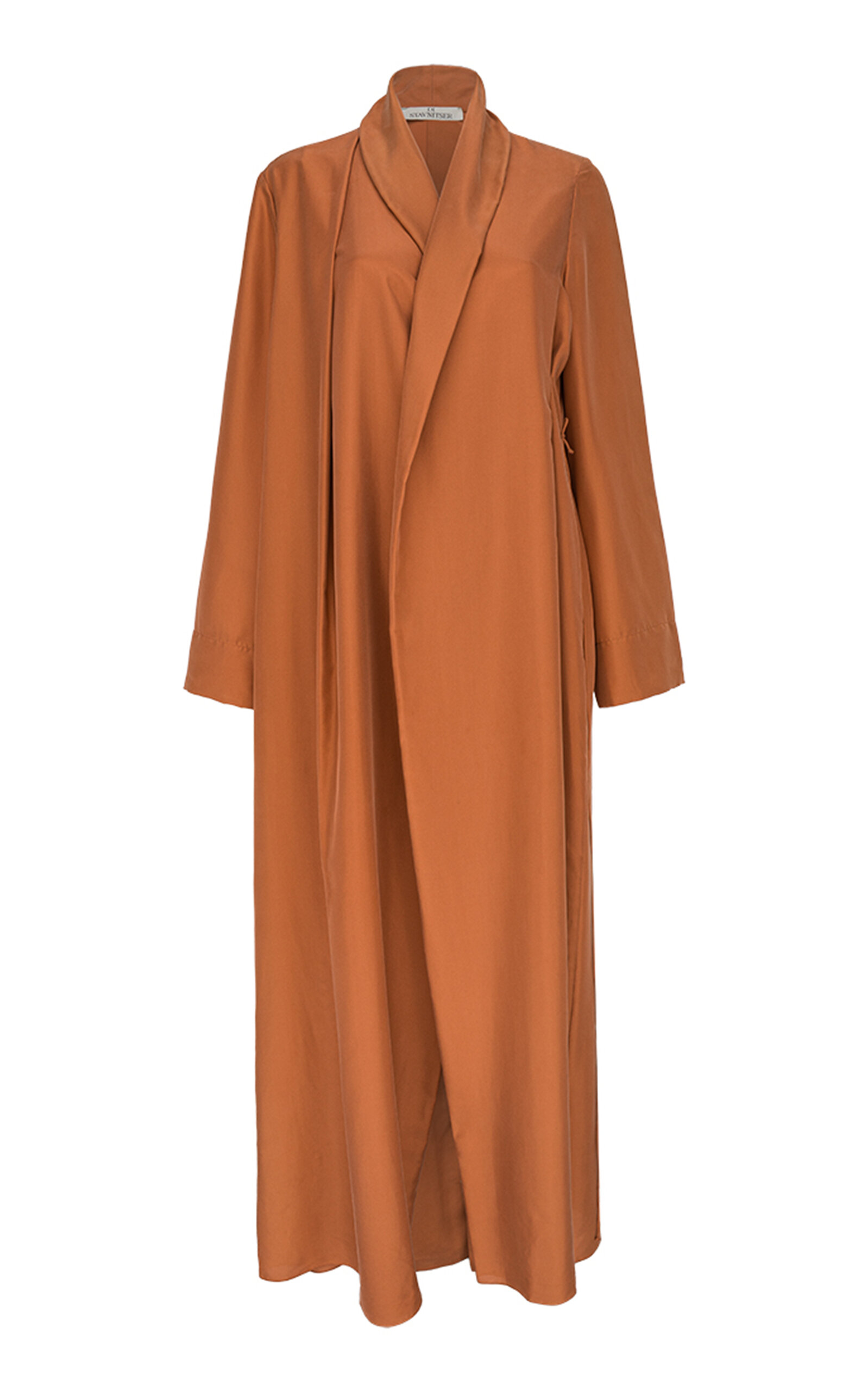 Di Stavnitser Adele Silk Coat In Brown