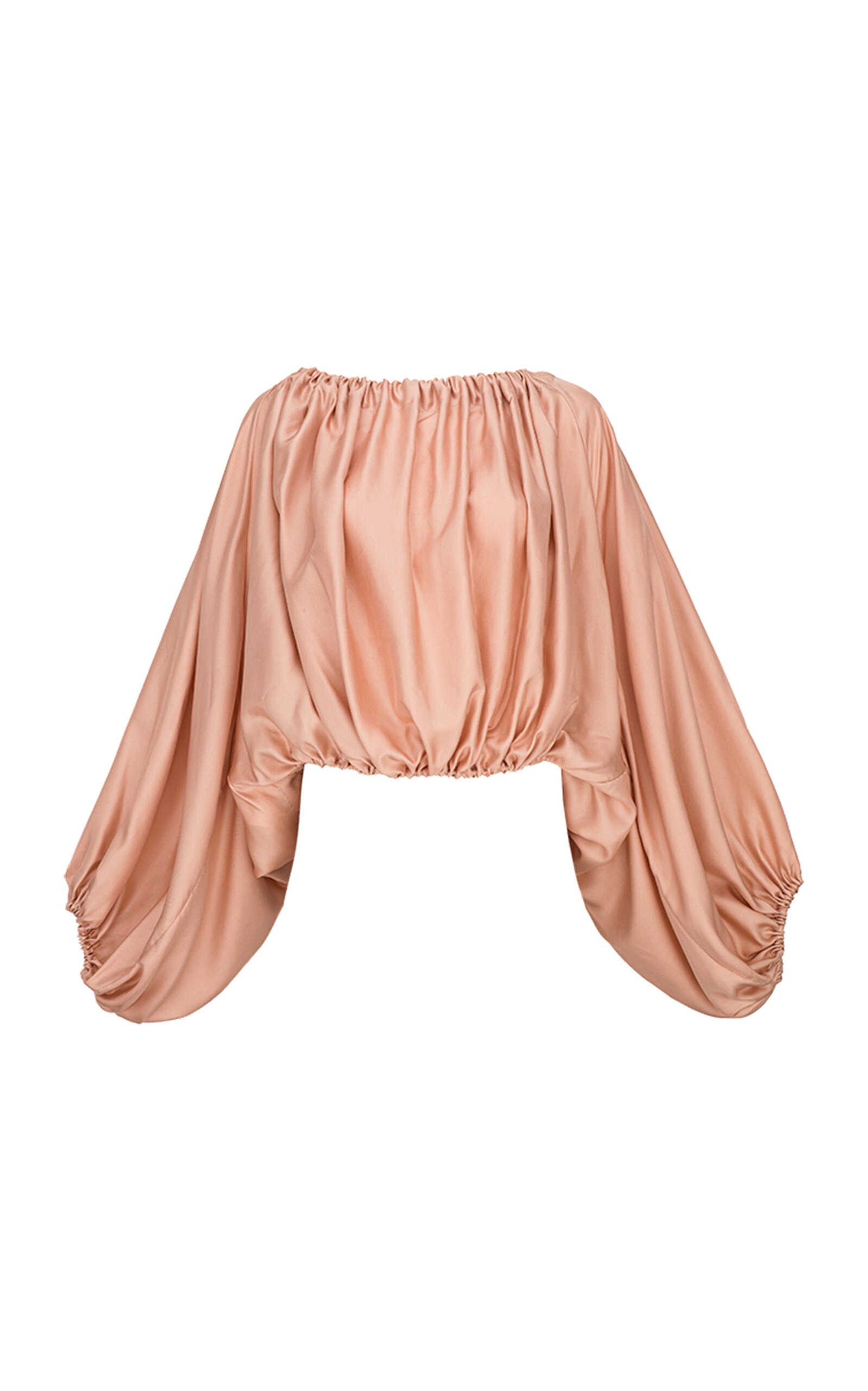 Di Stavnitser Paloma Gathered Silk Top In Pink