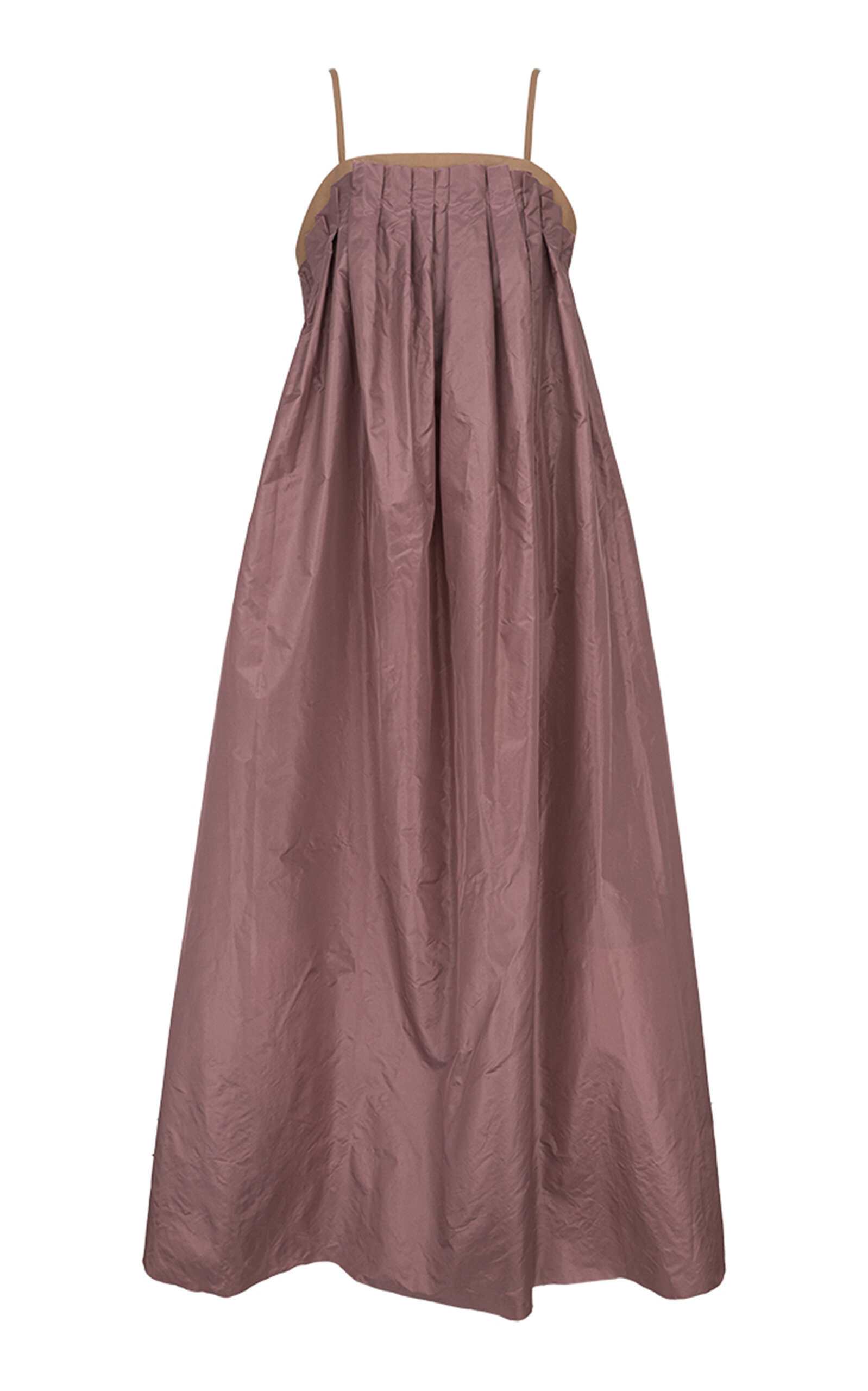 Di Stavnitser Pleated Silk-taffeta Gown In Pink