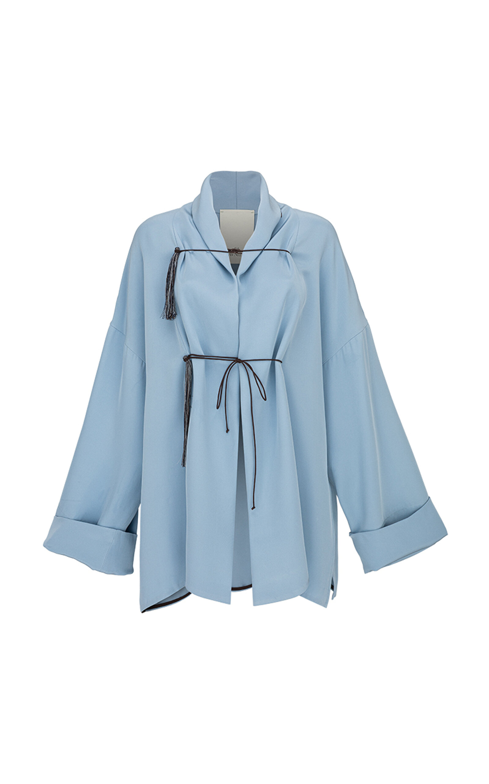 Di Stavnitser Relax Kimono Silk Jacket In Blue