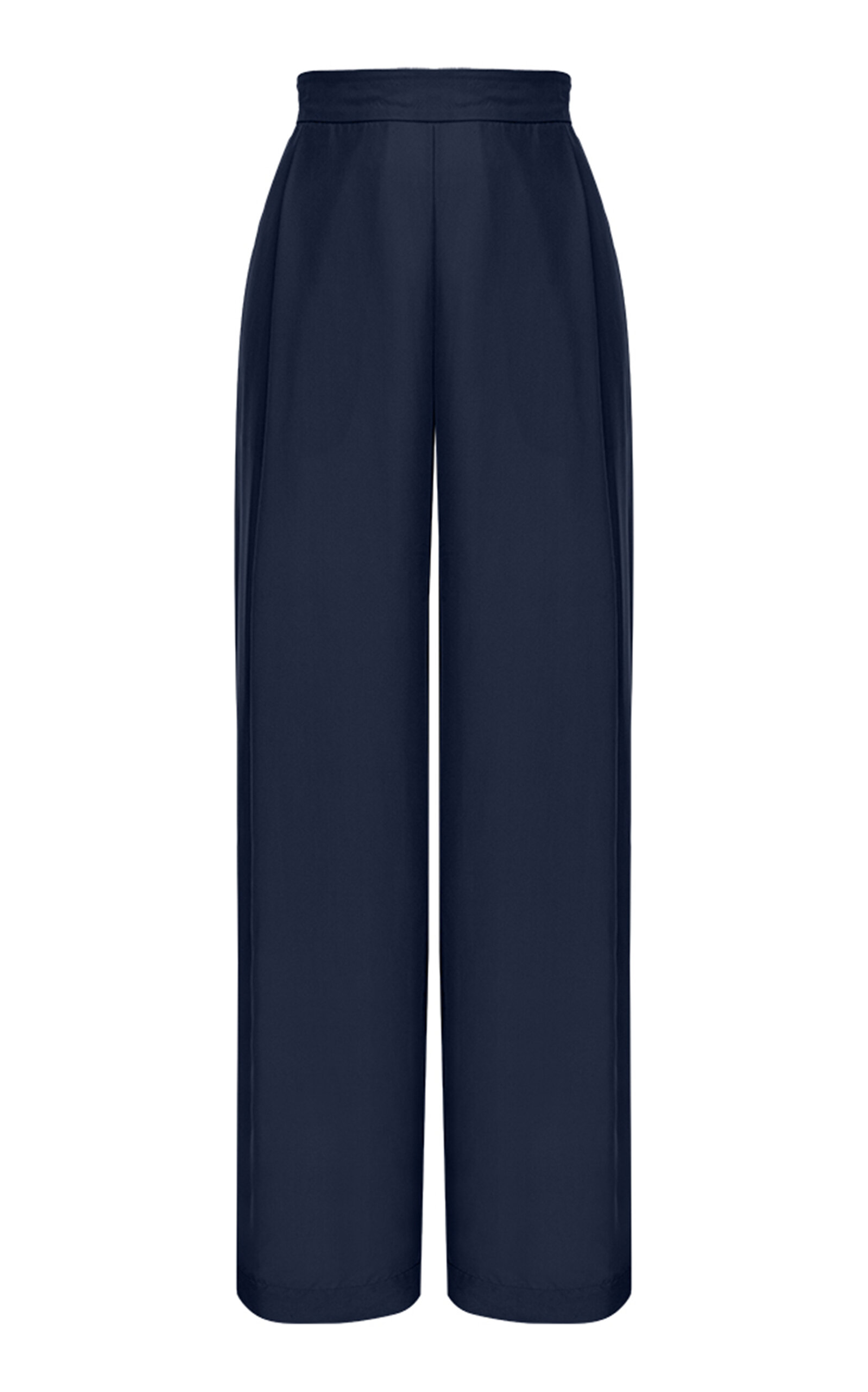 Di Stavnitser New Relax Silk Habotai Wide-leg Pants In Blue