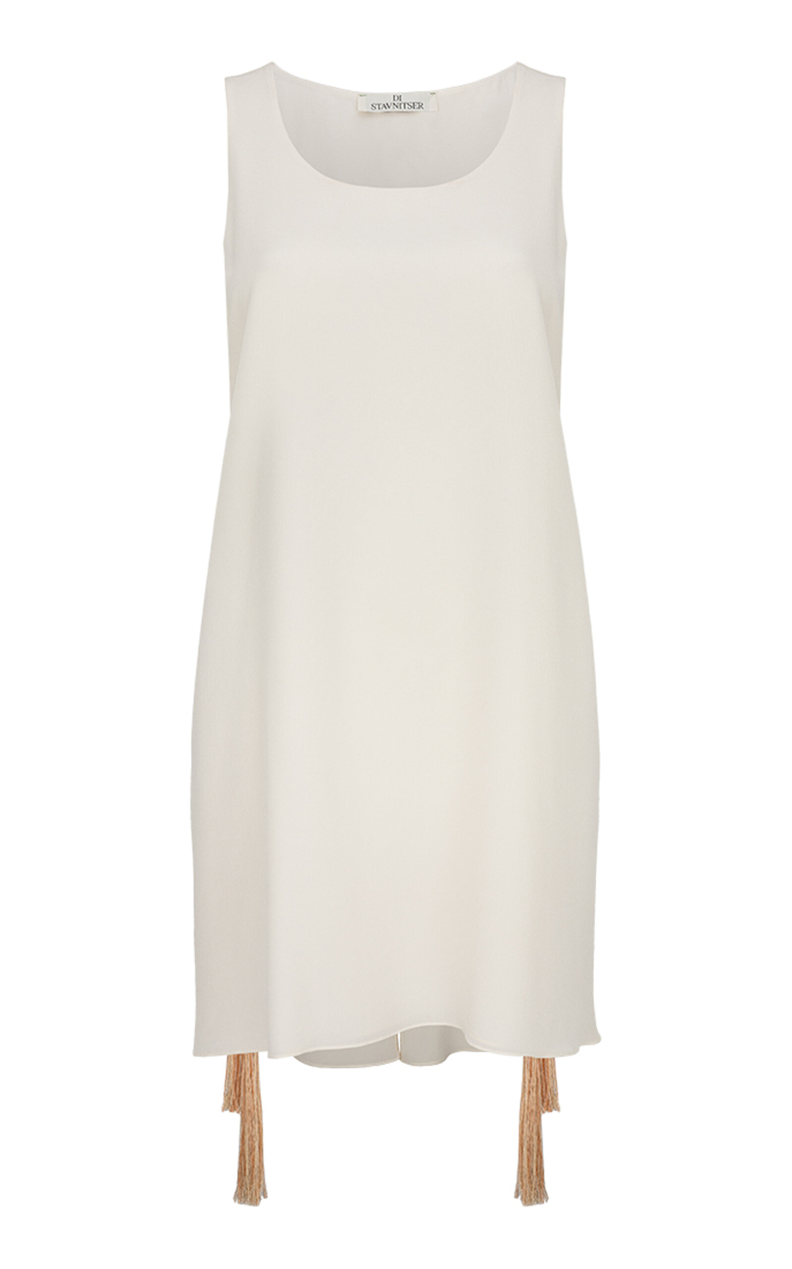 Di Stavnitser Vera Scoop-neck Mini Dress In Neutral