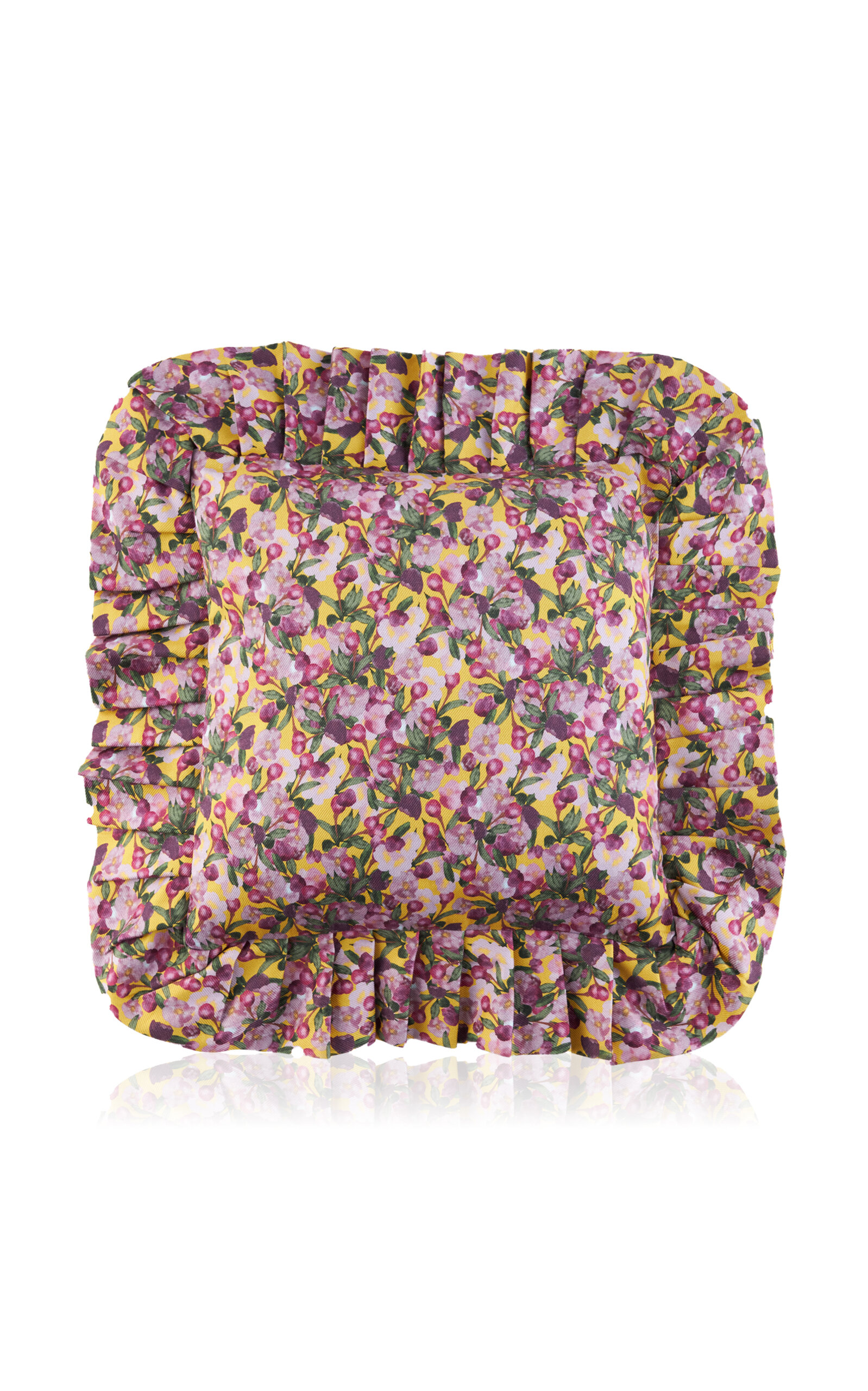 Sophie Williamson Design Cotton Ruffled Pillow Cover - Multi