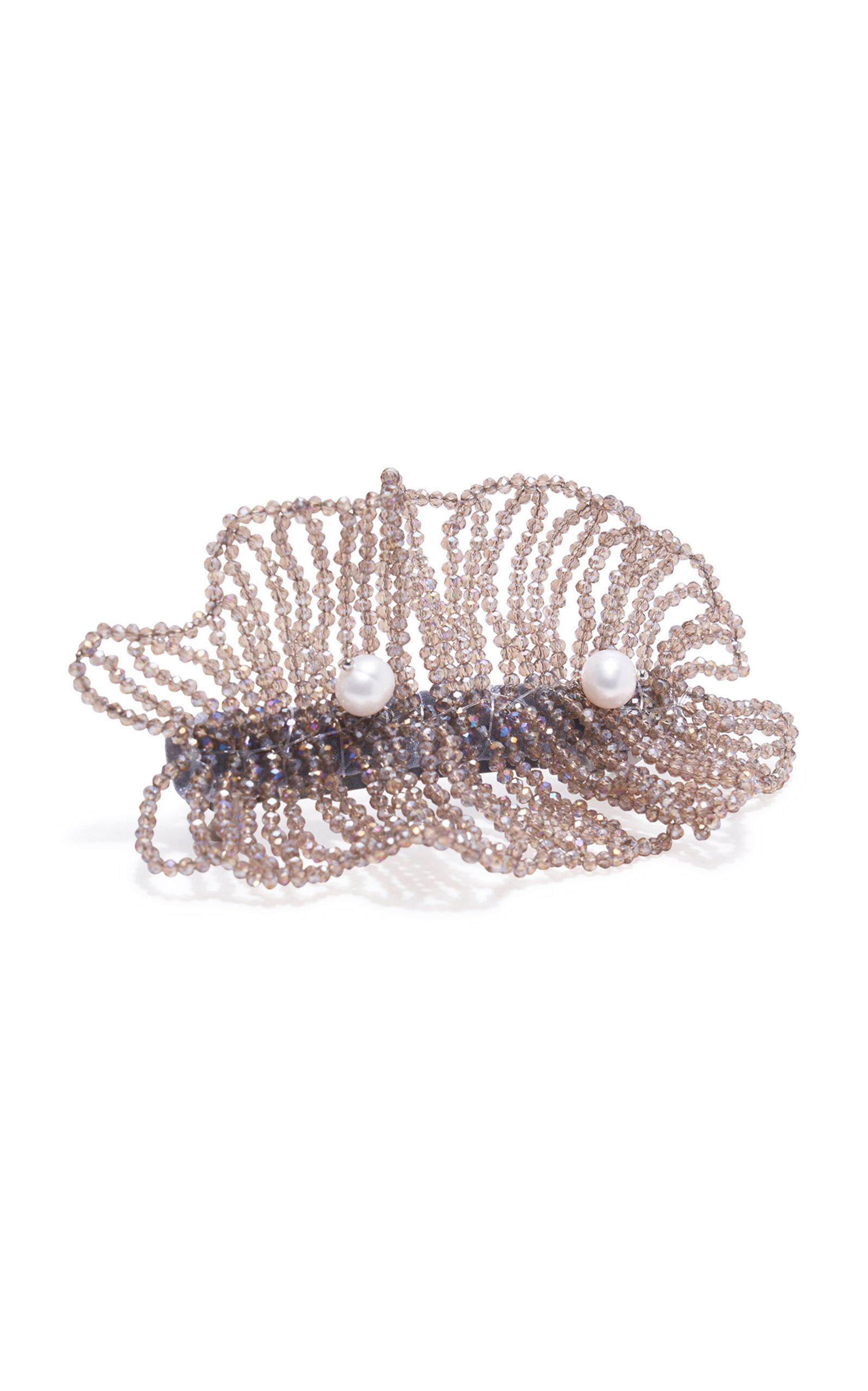 Emm Kuo Pearl-Embellished Beaded Hair Clip