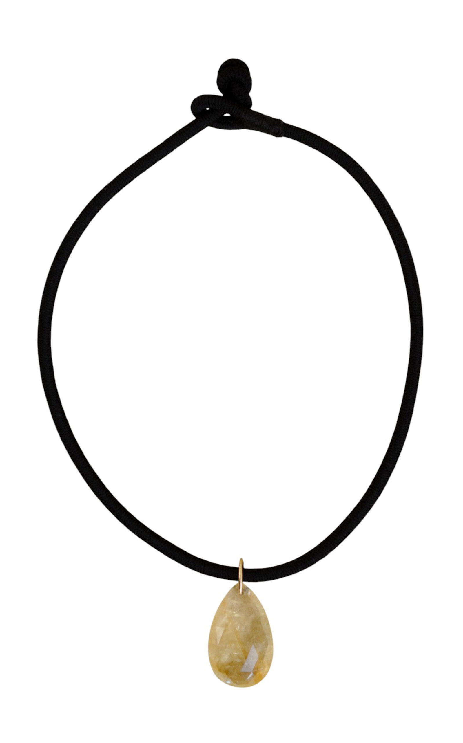 Laoli 14k Yellow Gold The Drop Cord Citrine In Yellow