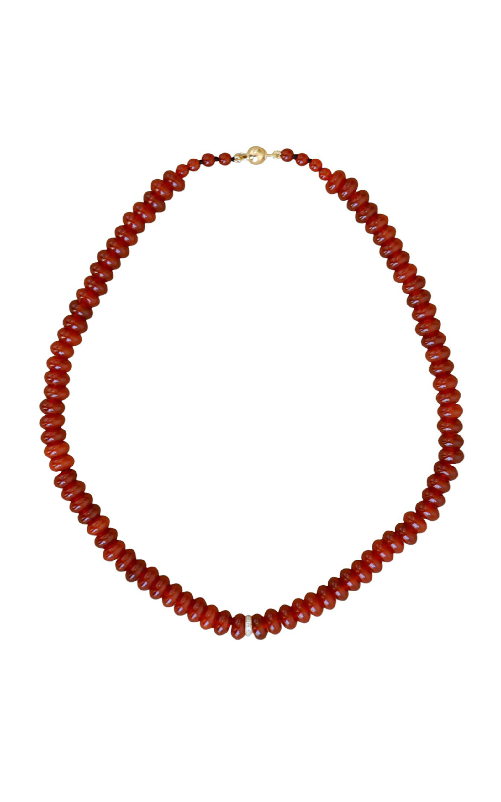 Laoli 14k And 18k Yellow Gold Rouge Necklace In Red