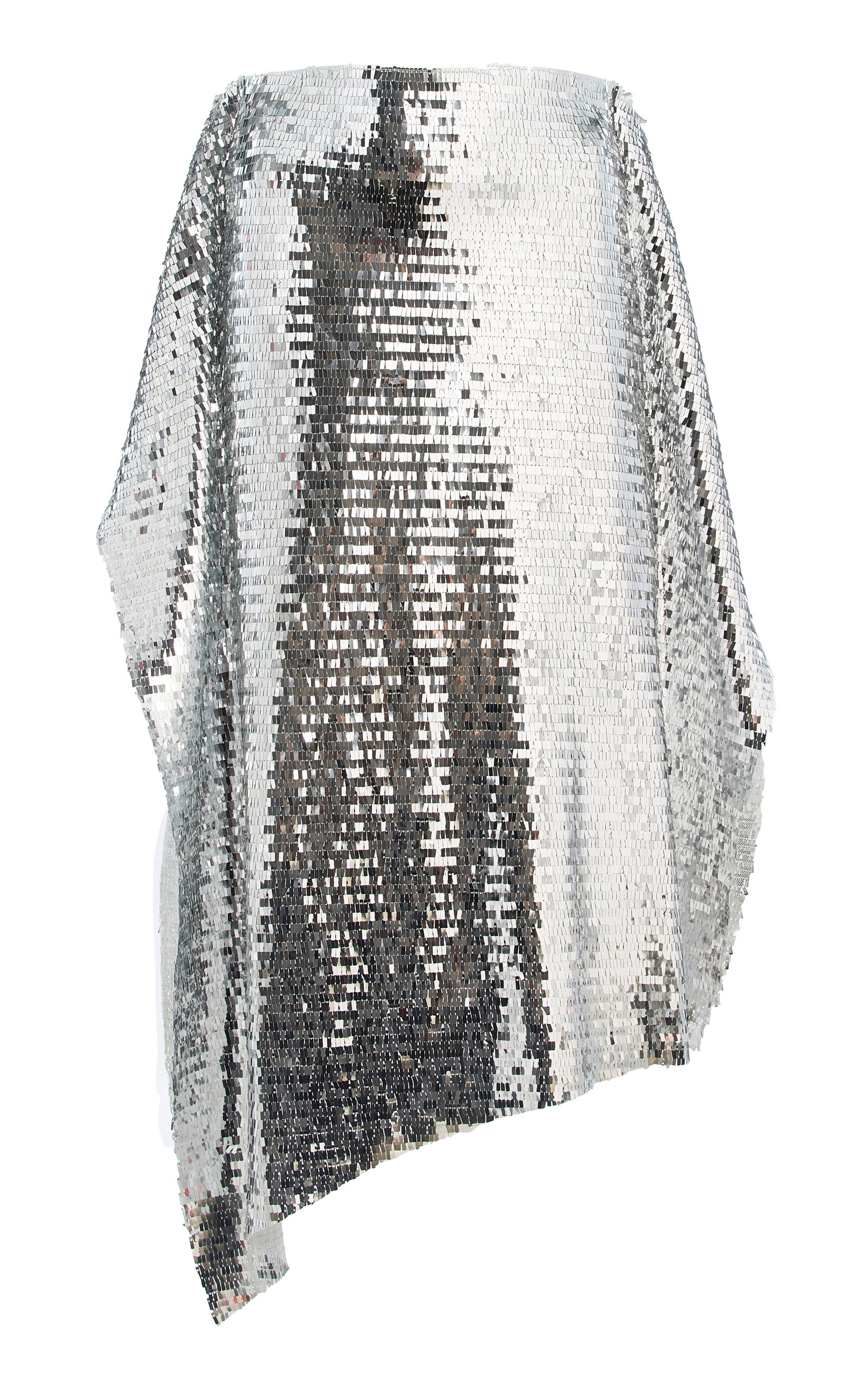 Niccolò Pasqualetti Collage Sequined Midi Skirt In White