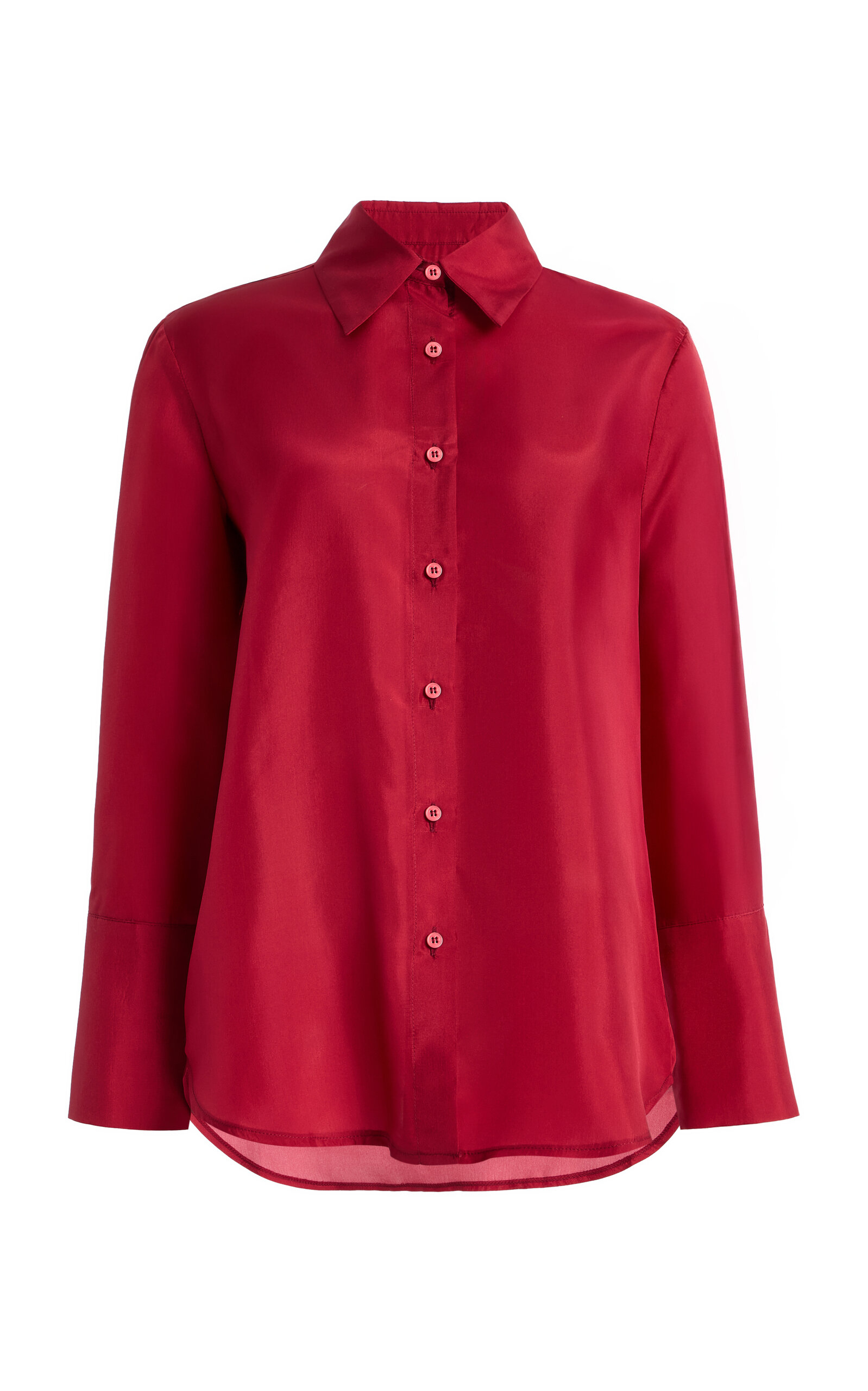 La Veste Exclusive La Isla Silk Shirt In Red