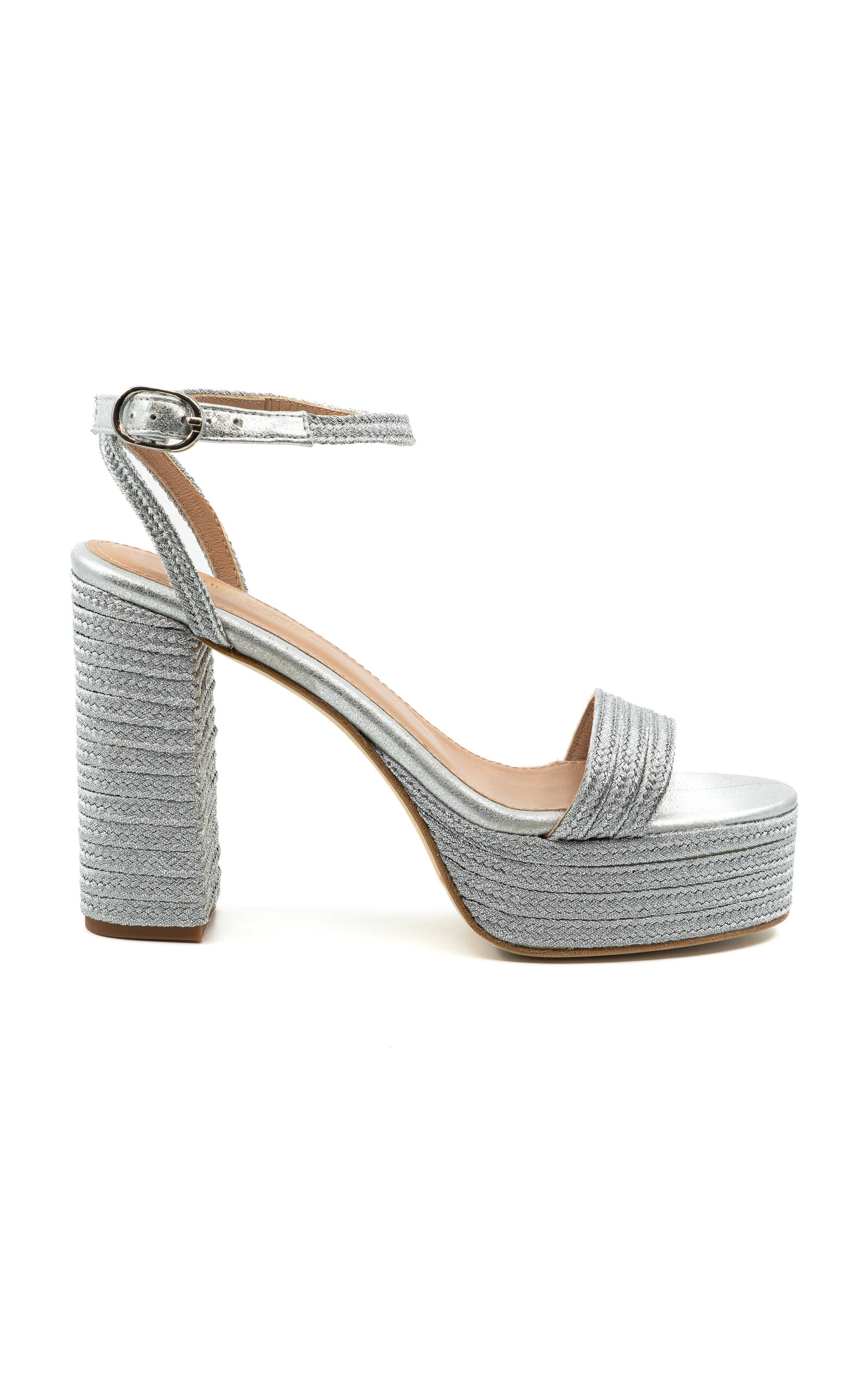 Andrea Gomez Becka Raffia Platform Sandals