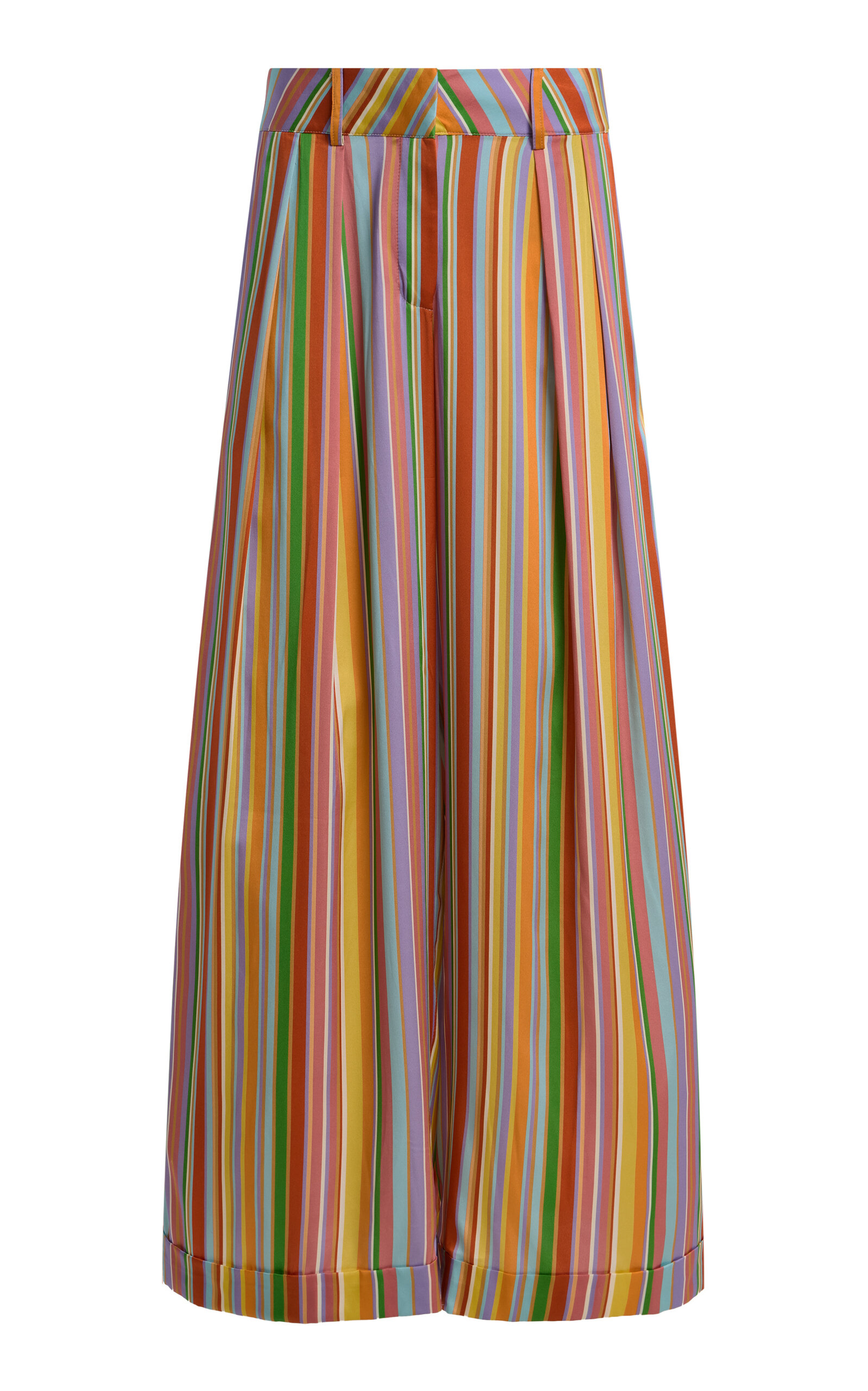 Francoise Françoise Exclusive La Isla Mila Silk Satin Pants In Multi