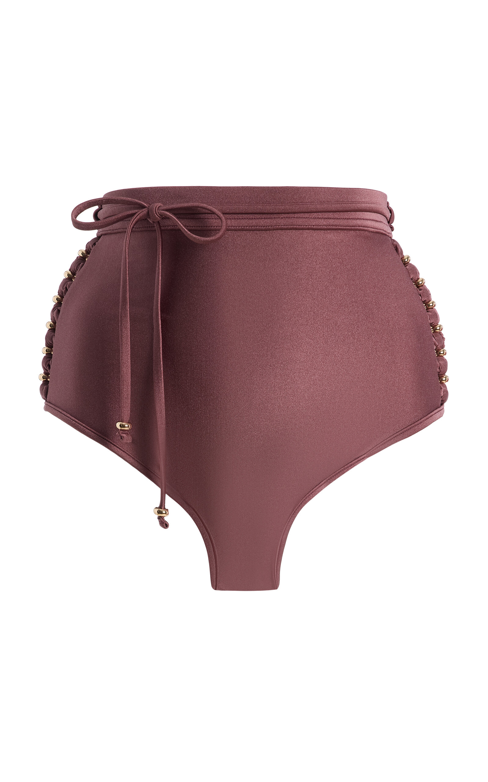 Zimmermann Aster Beaded High-Rise Bikini Bottom