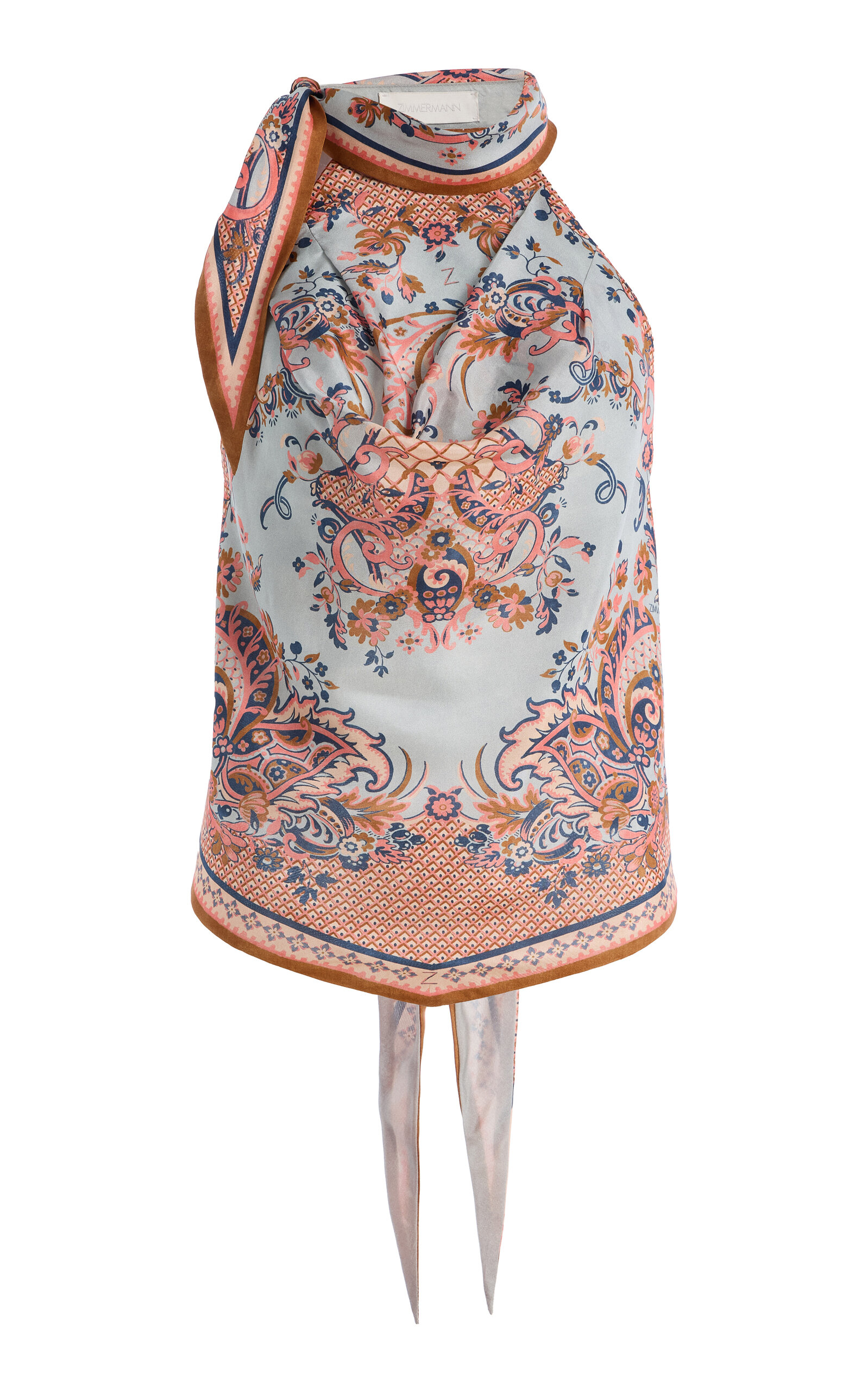 Zimmermann Aster Scarf-Detailed Silk Blouse