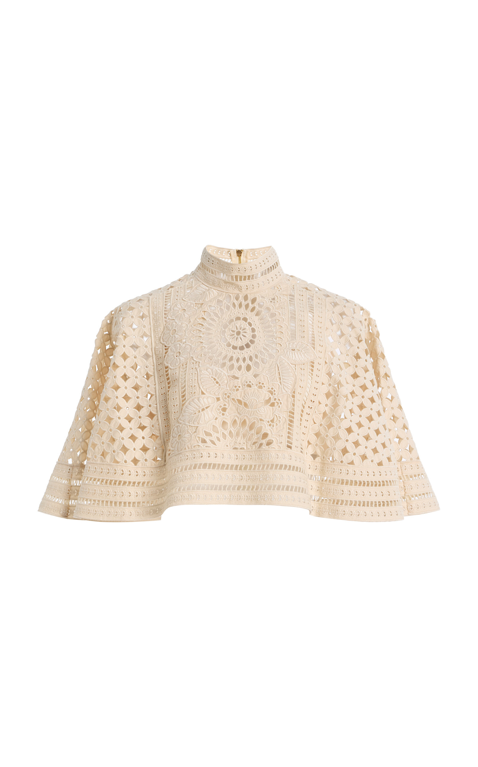 Zimmermann Indra Embroidered Cotton Cape - Moda Operandi