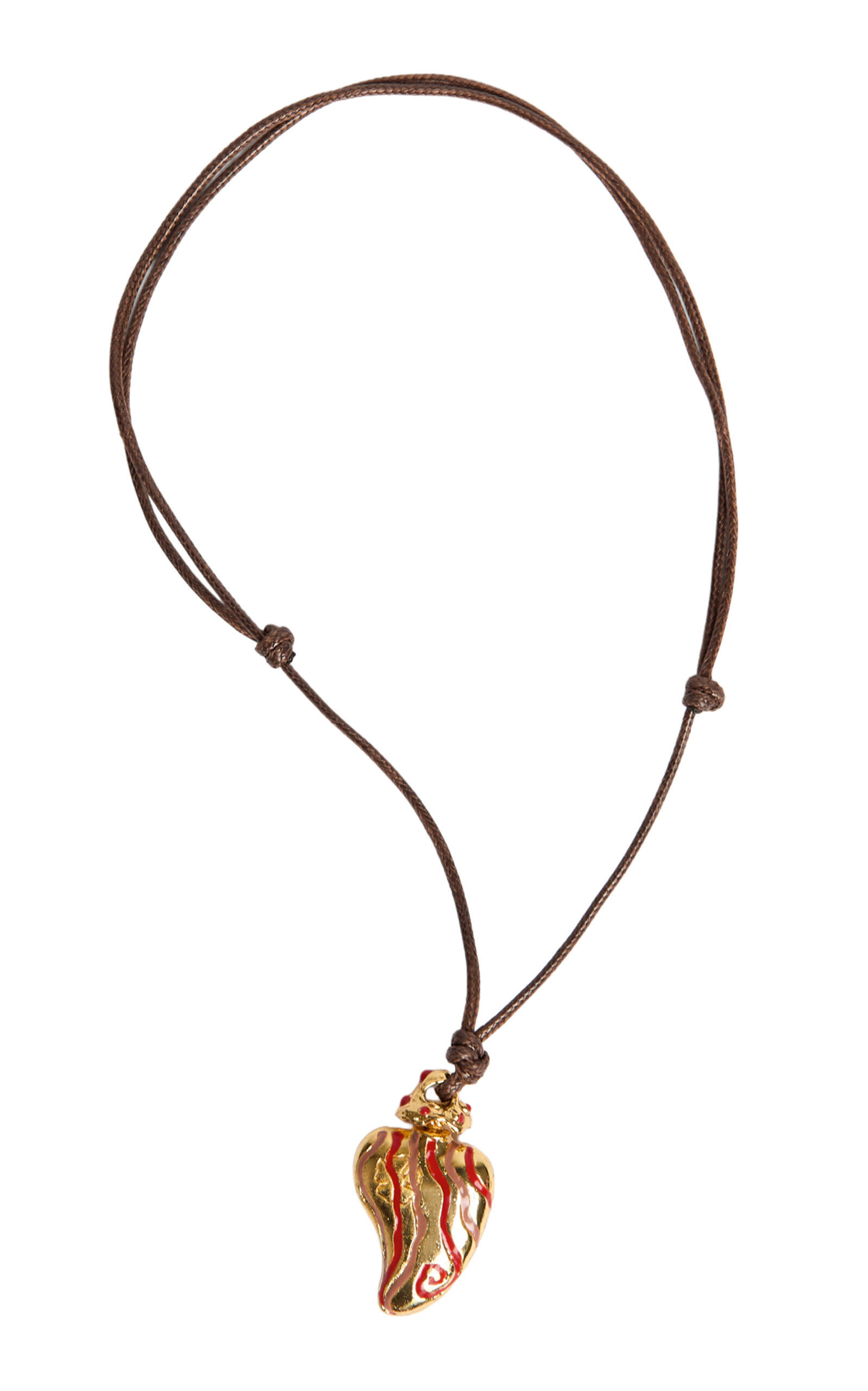 Sara Y Flora Terracotta Midi Perfumero Necklace In Multi