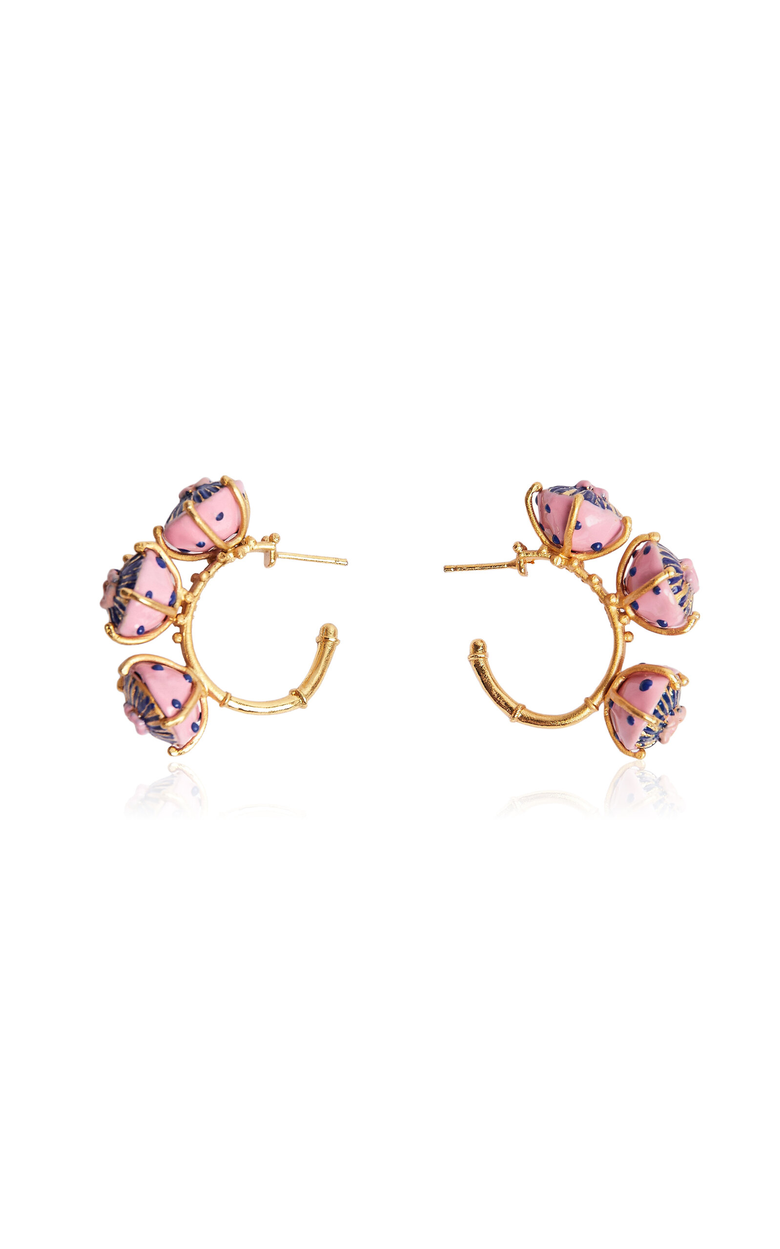 Sara Y Flora Rose Maxi Sombrerito Hoops In Gold