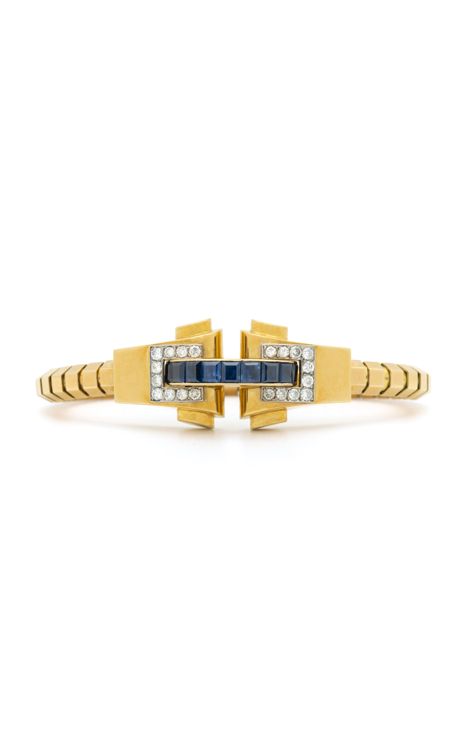 Stephanie Windsor 18k Yellow Gold; Sapphires And Diamonds  Vintage Boucheron Sapphire And Diamond Bracelet