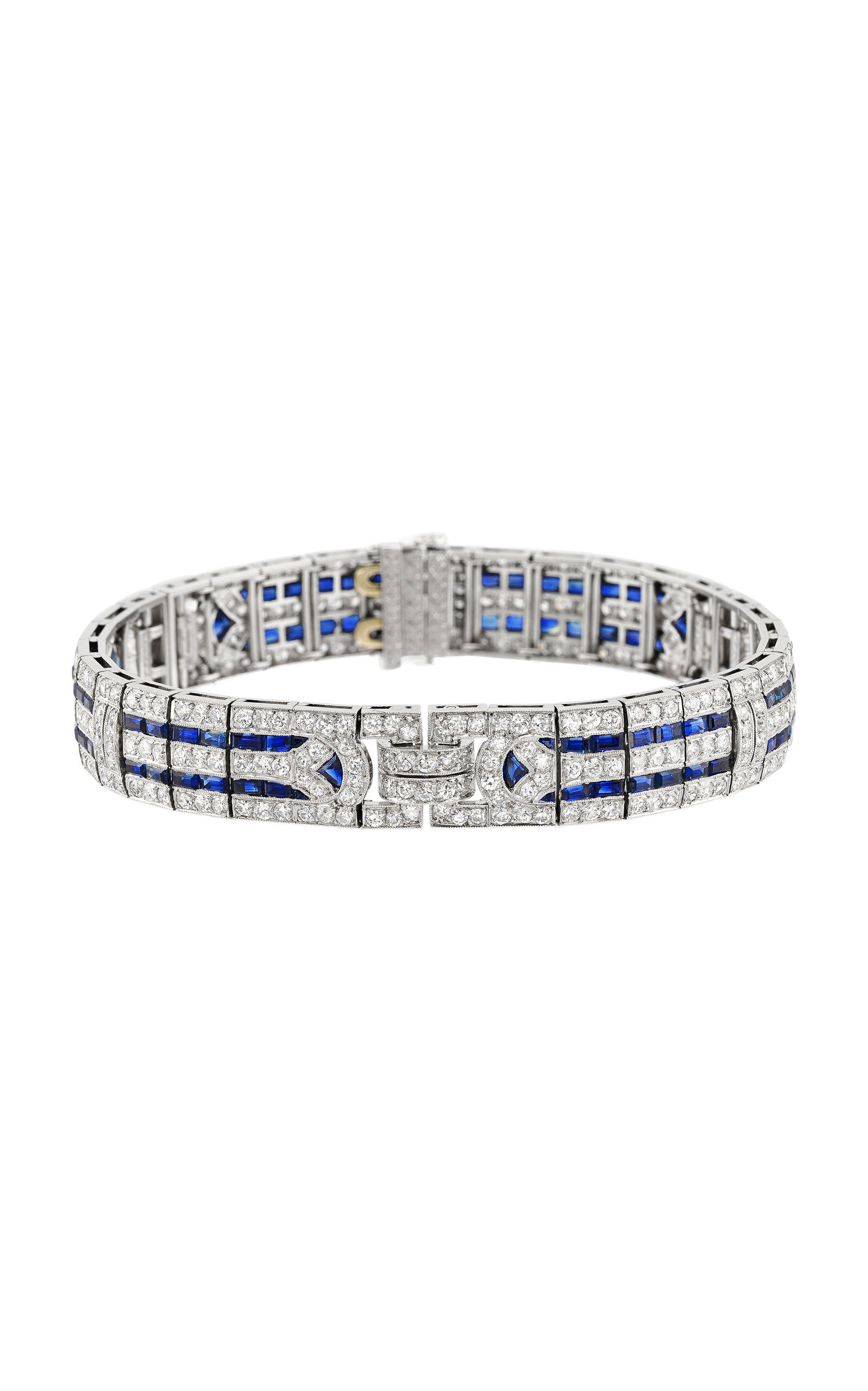 Lauren Deyoung Jewelry Tiffany & Co. Platinum; Sapphire; And Diamond Bracelet In Blue