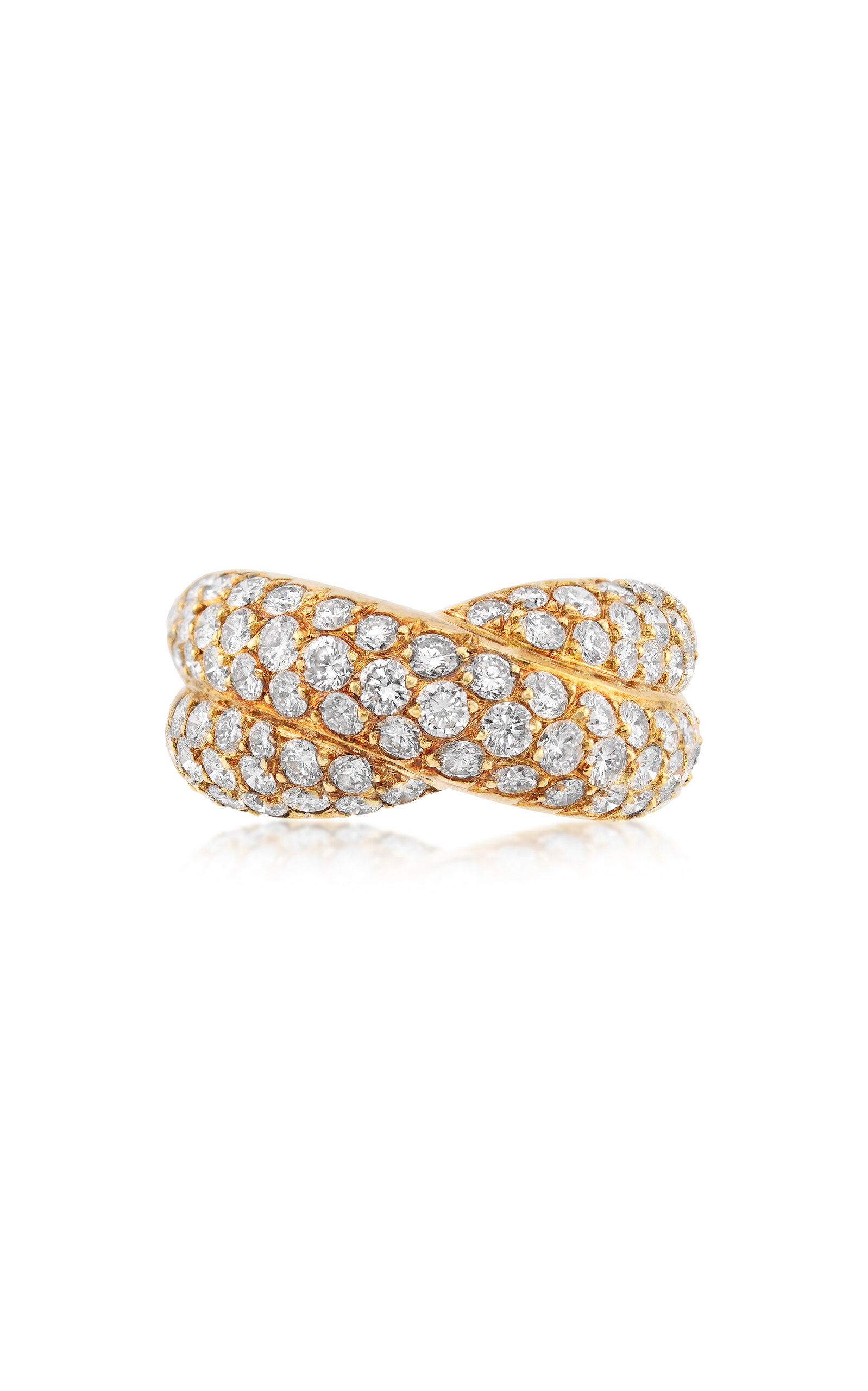 Lauren Deyoung Jewelry Van Cleef & Arpels 18kt Yellow Gold And Diamond Crossover Ring