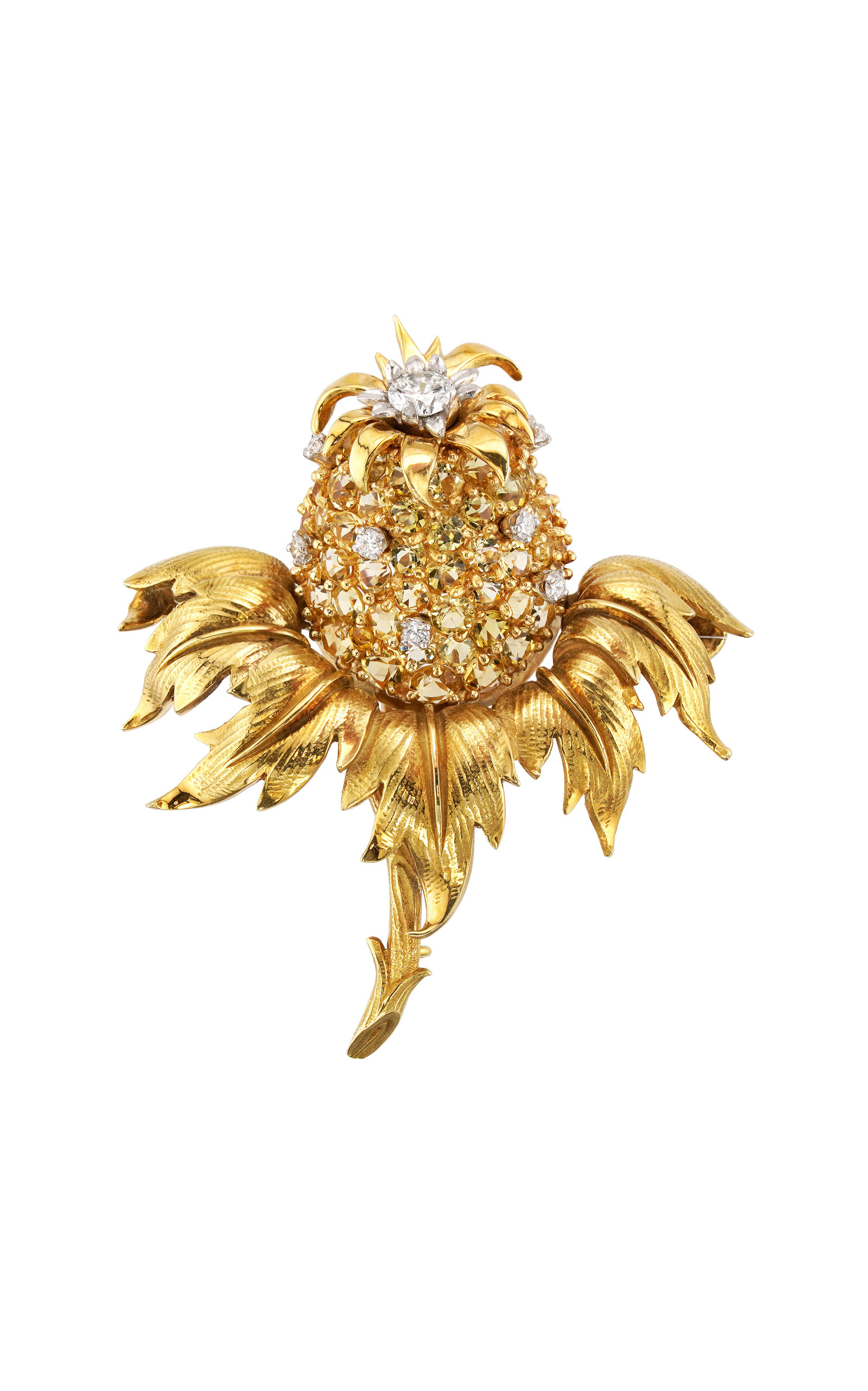 Lauren Deyoung Jewelry Tiffany & Co. Schlumberger 18kt Yellow Gold; Citrine; And Diamond Brooch