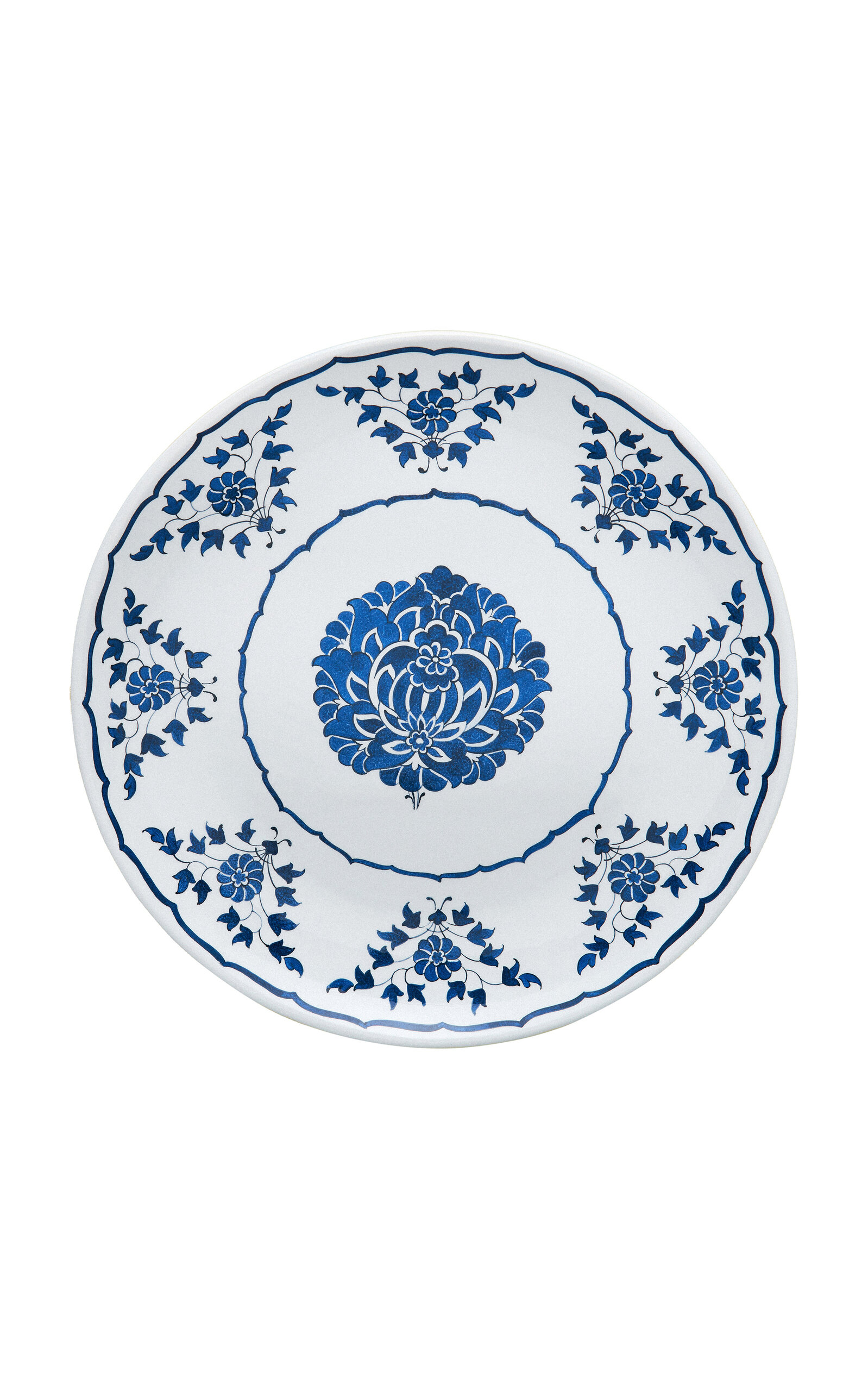 The Levant Shop The Lotus Dinner Plate; Blue In Multi