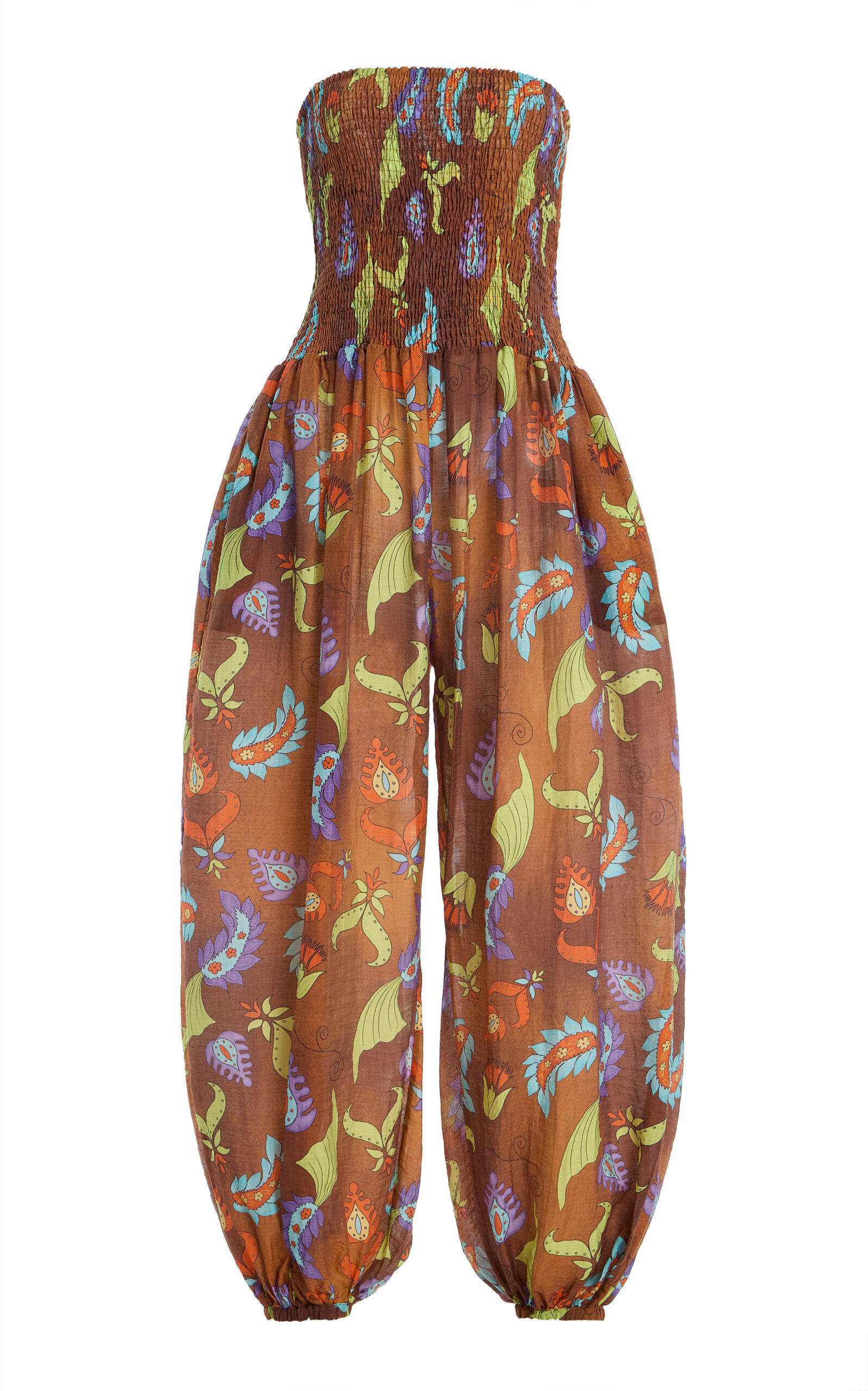 SIEDRÉS Exclusive La Isla Smocked Jumpsuit