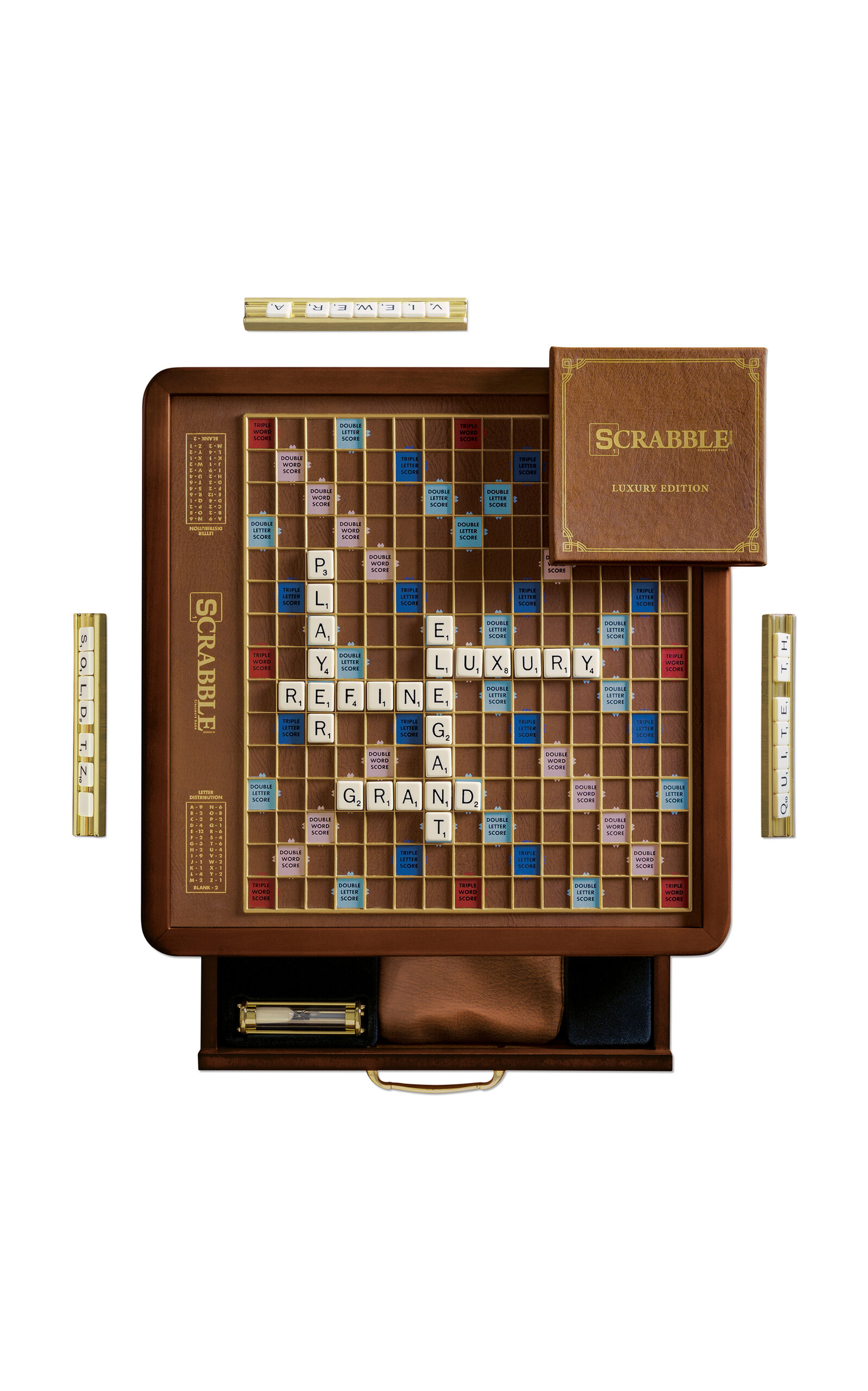 WS Game Company Scrabble Luxury Edition - Brown