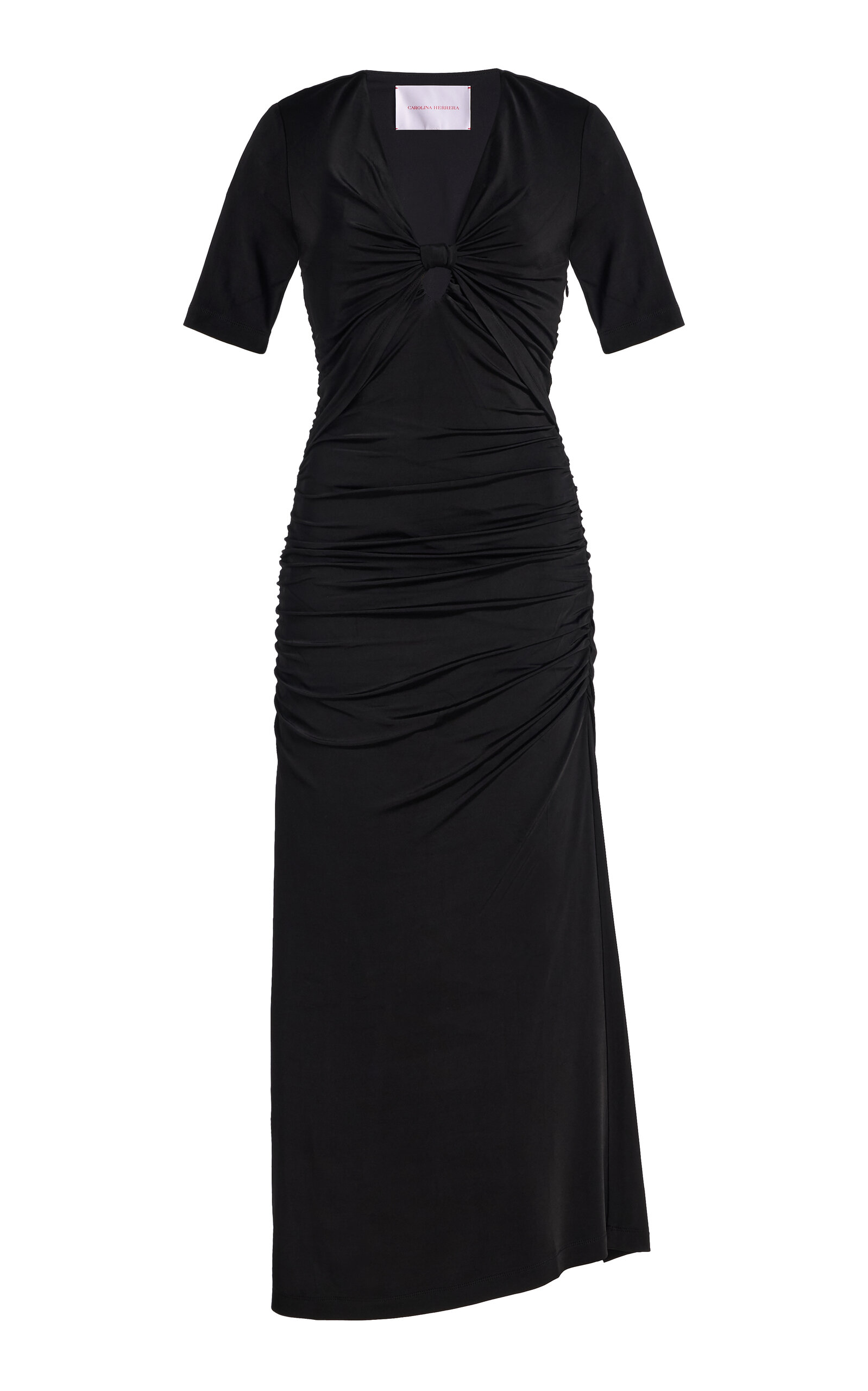 Carolina Herrera Ruched Jersey Midi Dress - Women's Clothing