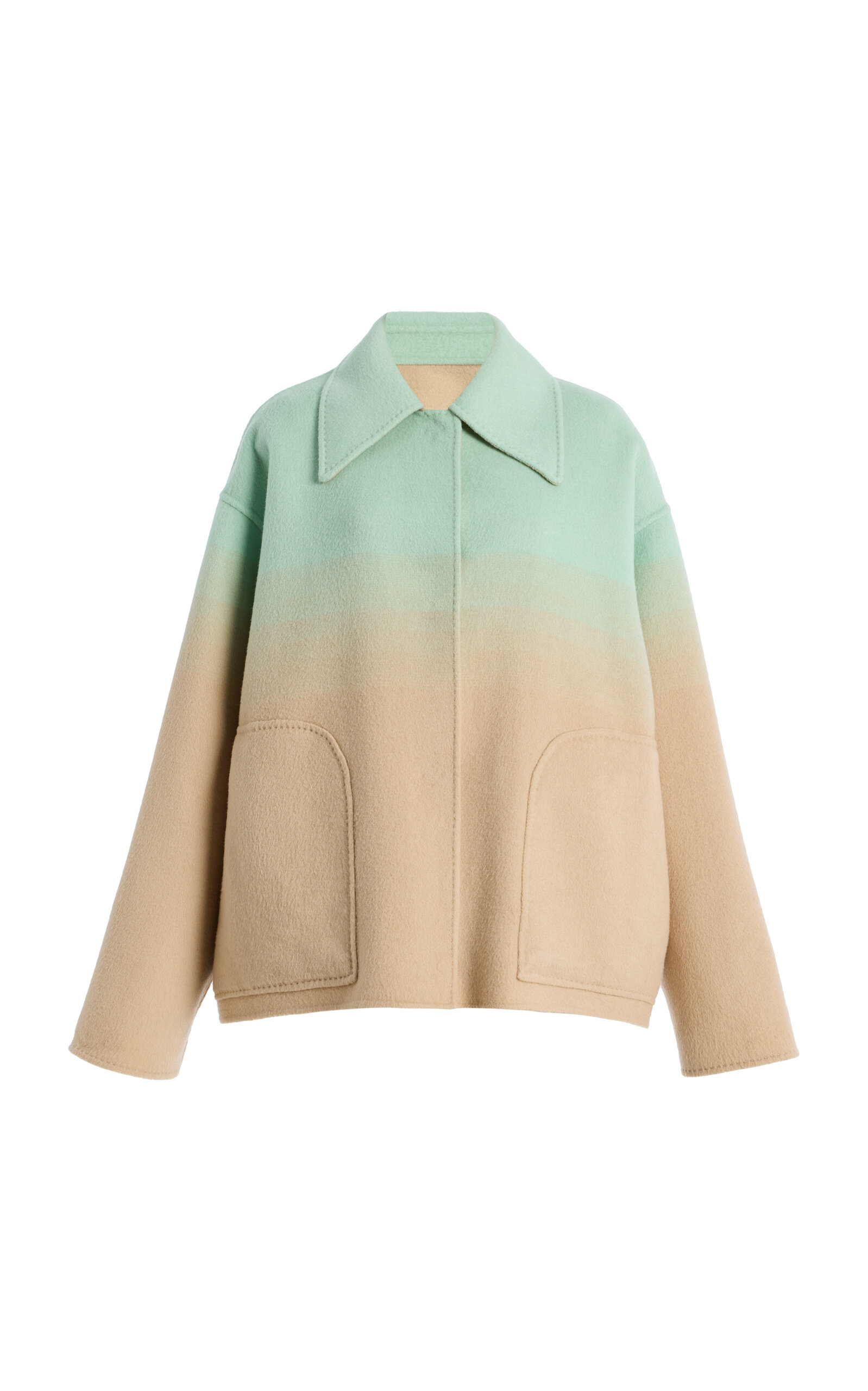 Lafayette 148 Aurora Jacquard Double Face Reversible Oversized Swing Coat