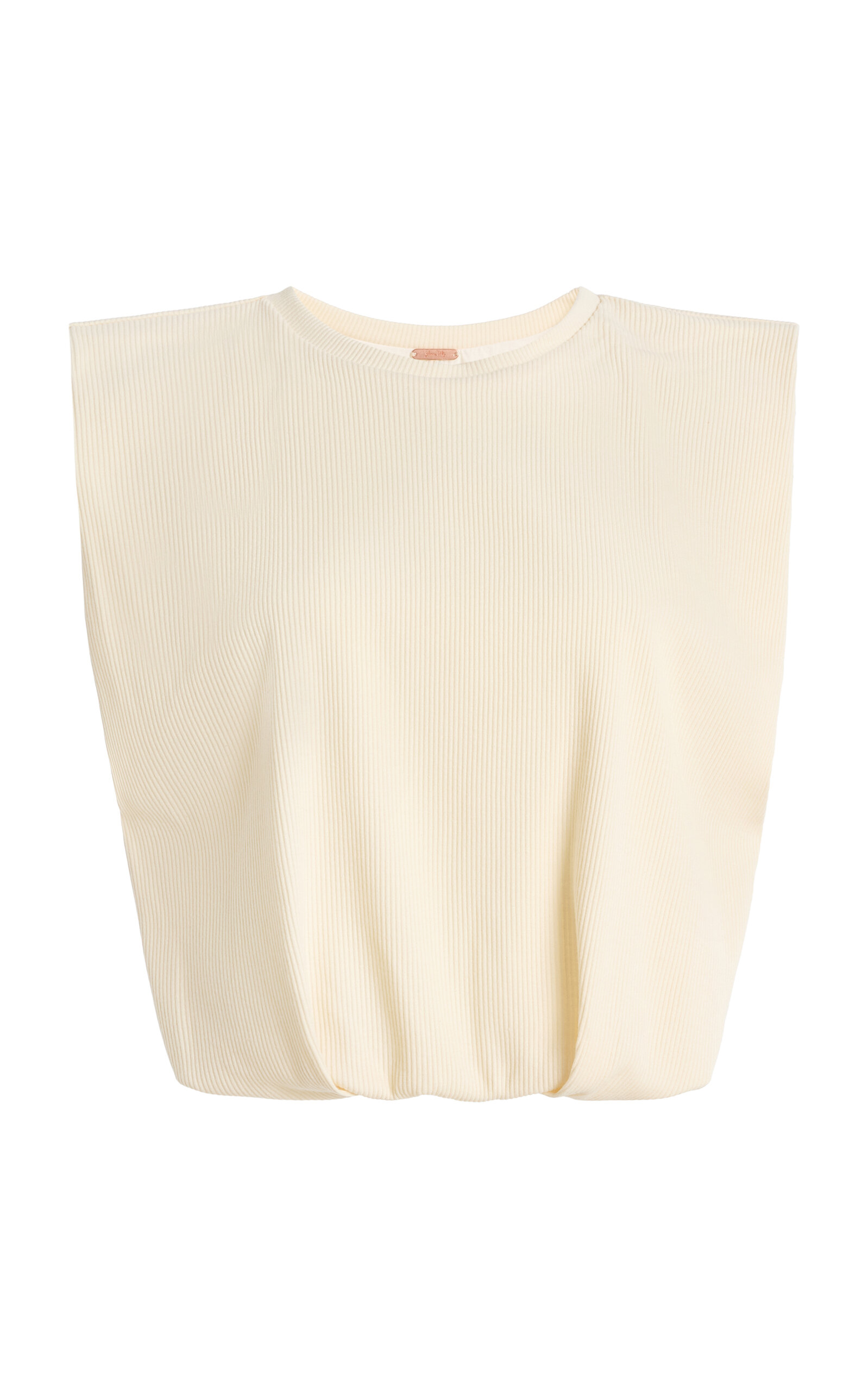 Johanna Ortiz Muraya Ribbed Jersey Cropped T-Shirt