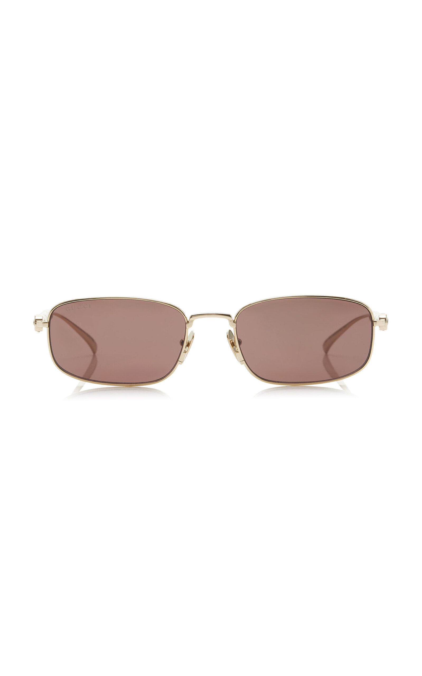 Gucci Square-Frame Metal Sunglasses