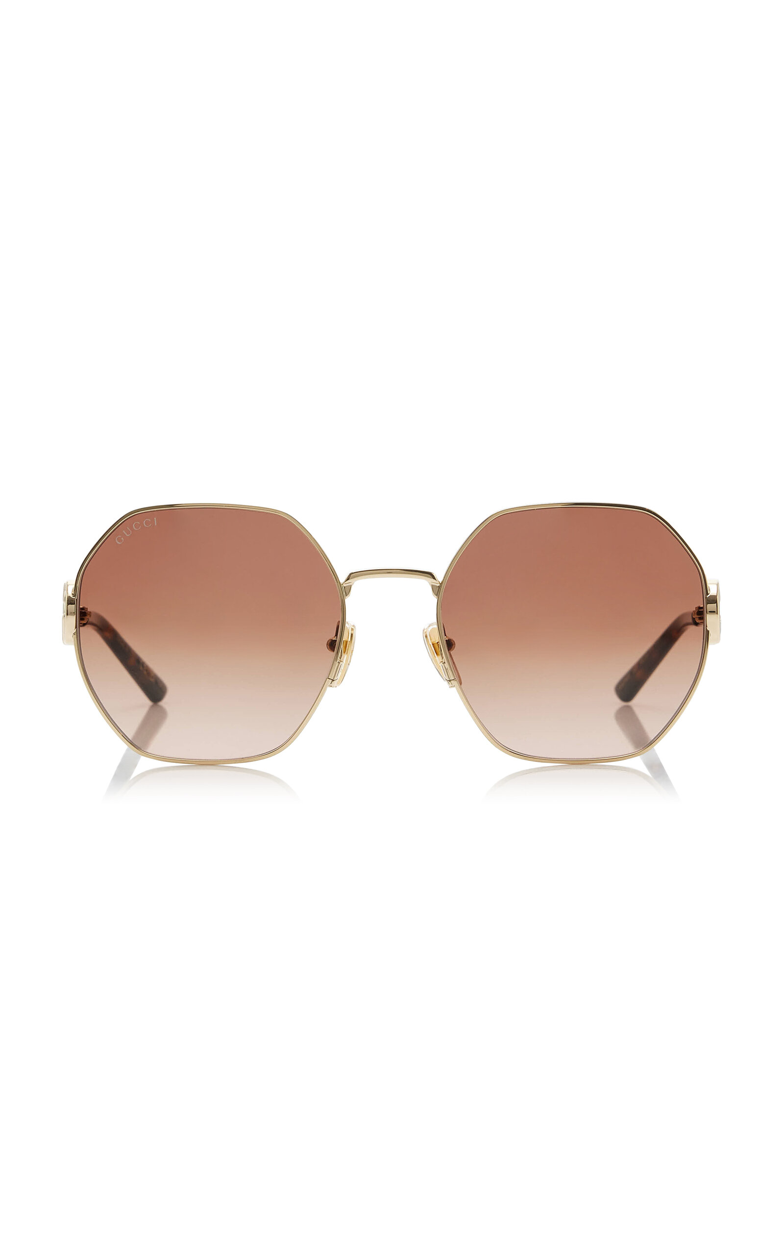 Gucci Round-Frame Metal Sunglasses