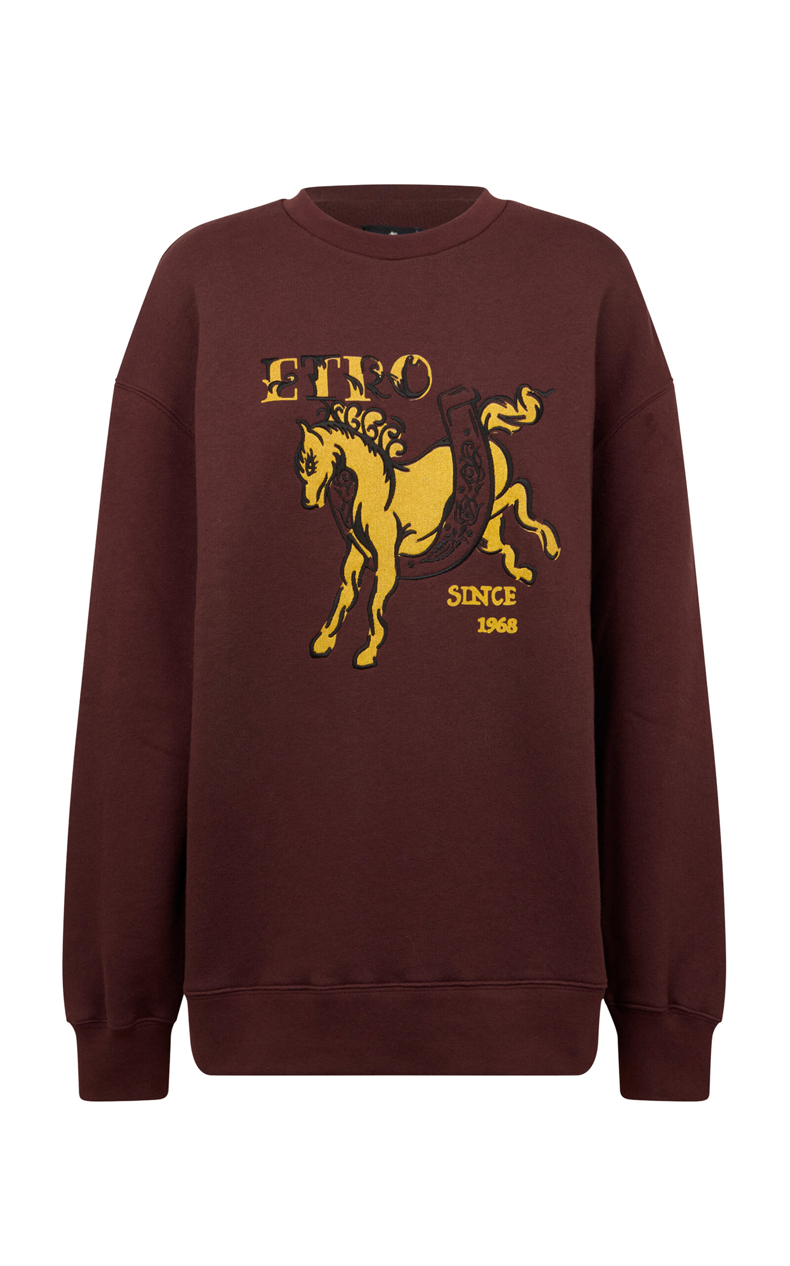 Etro Horse Graphic Sweatshirt In Burgundy
