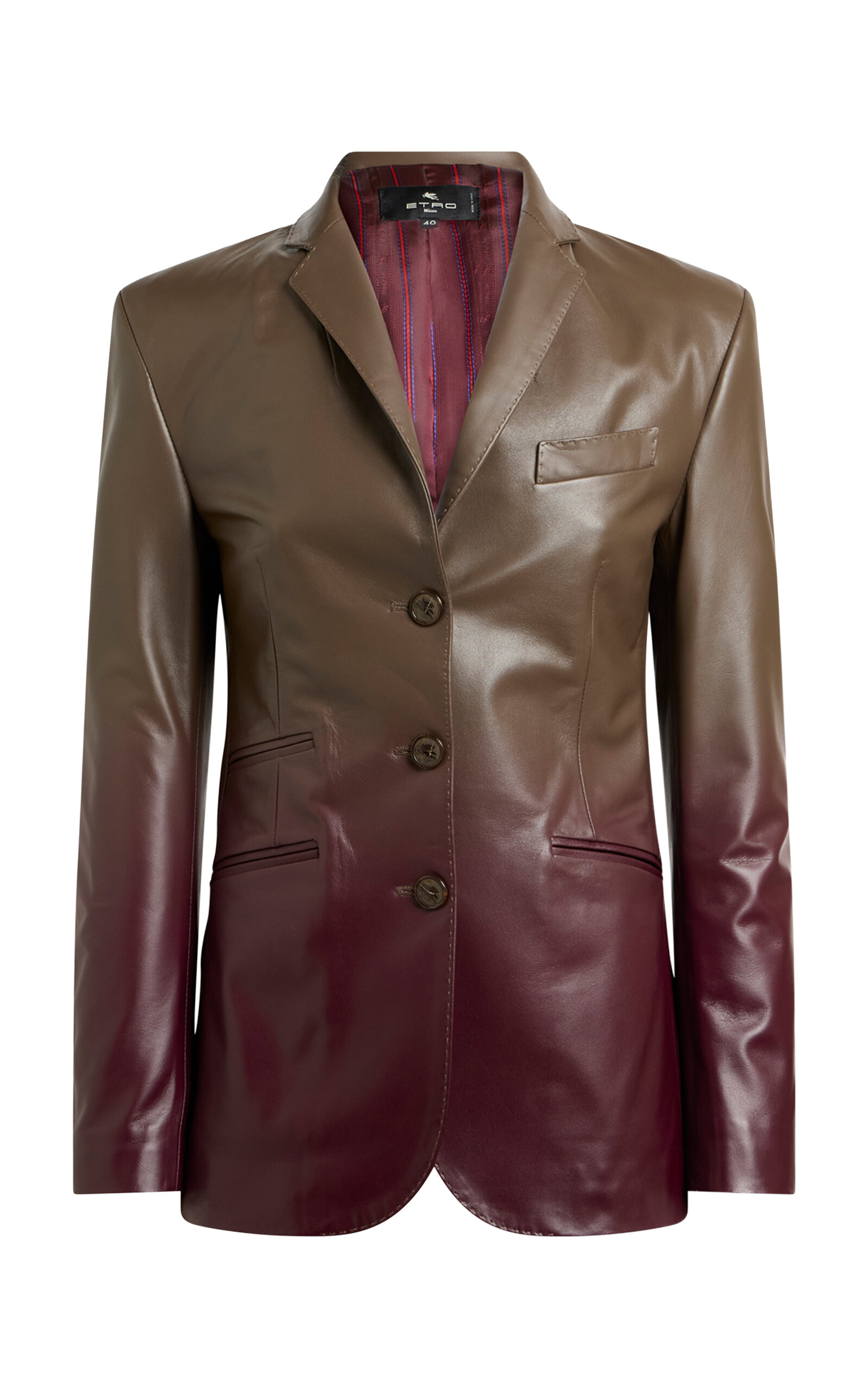 Etro Ombré Leather Blazer