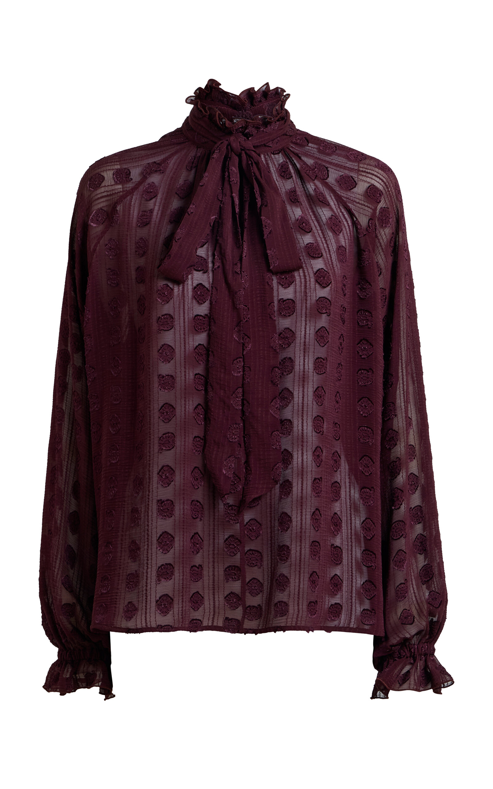 Etro Tie-detailed Blouse In Burgundy