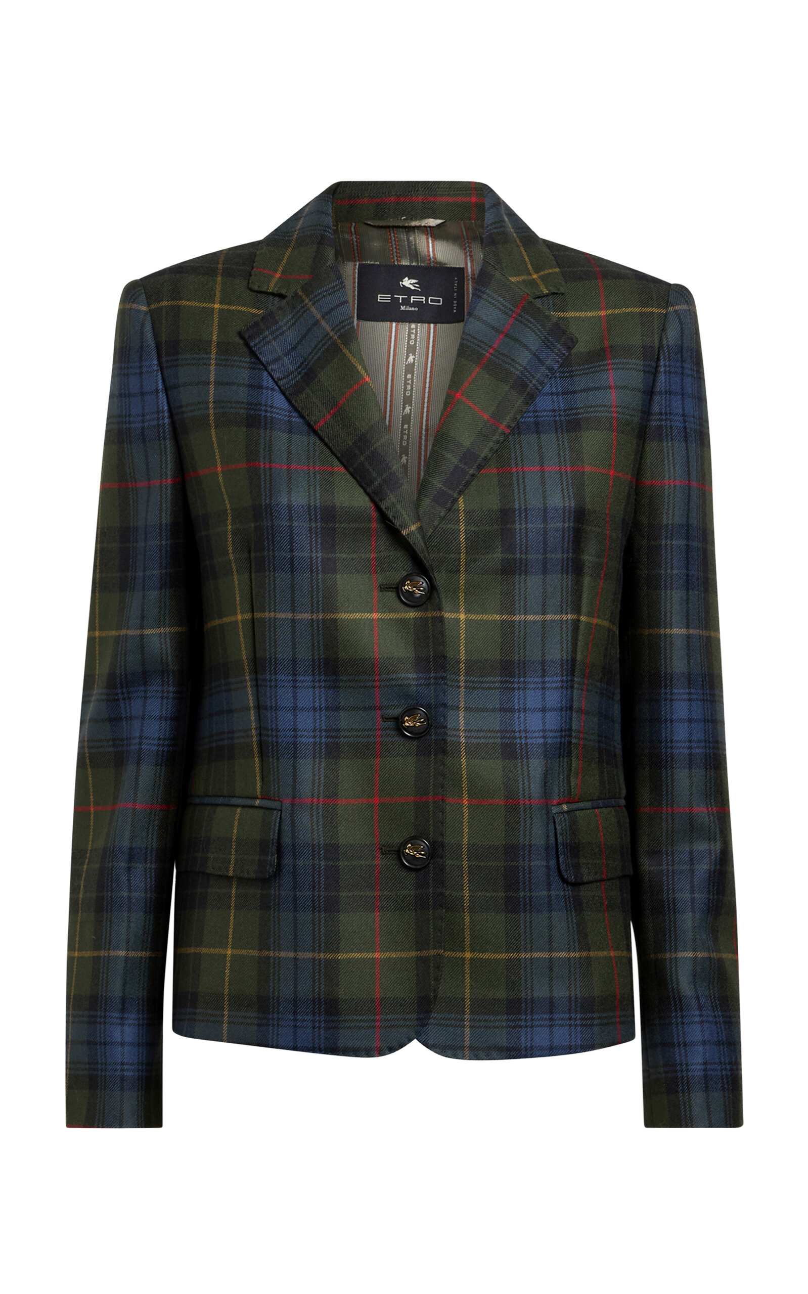 Etro Boxy Wool Blazer In Multi