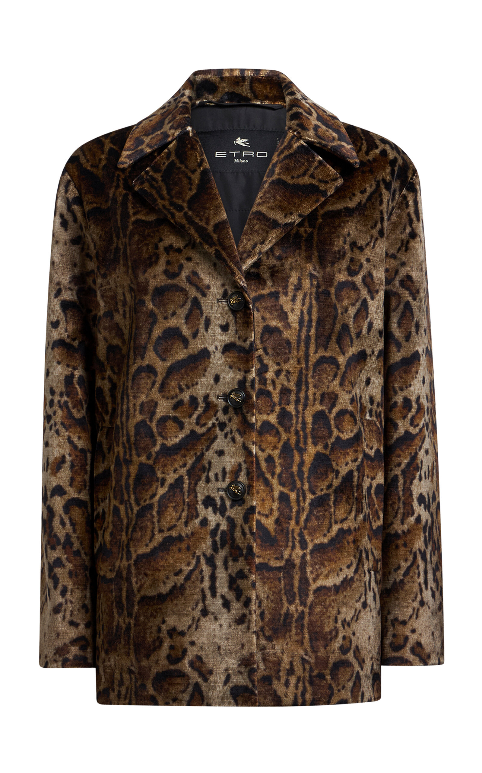 Etro Printed Cotton-blend Jacket In Neutral