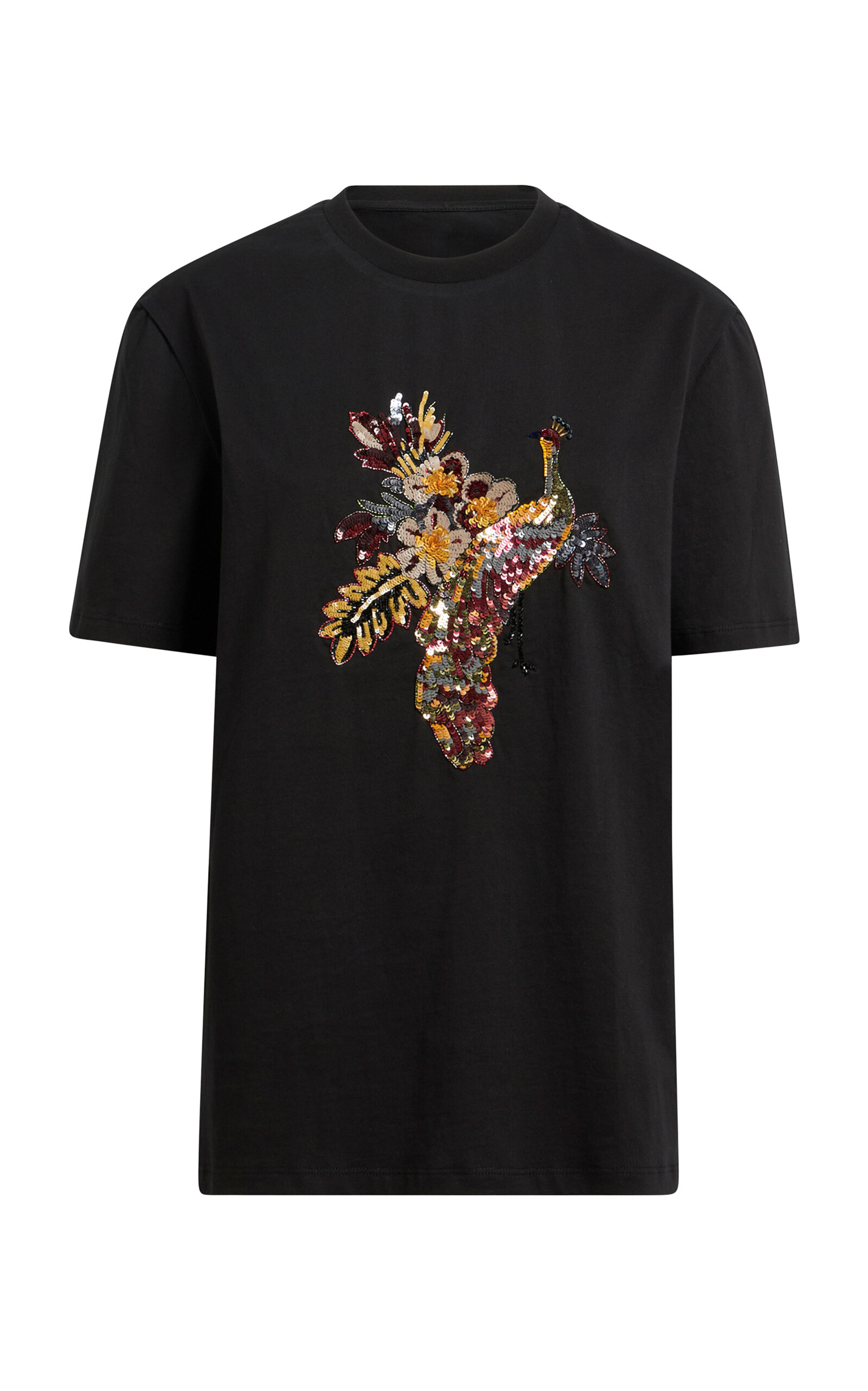 Etro Embroidered Cotton T-shirt In Animal Print